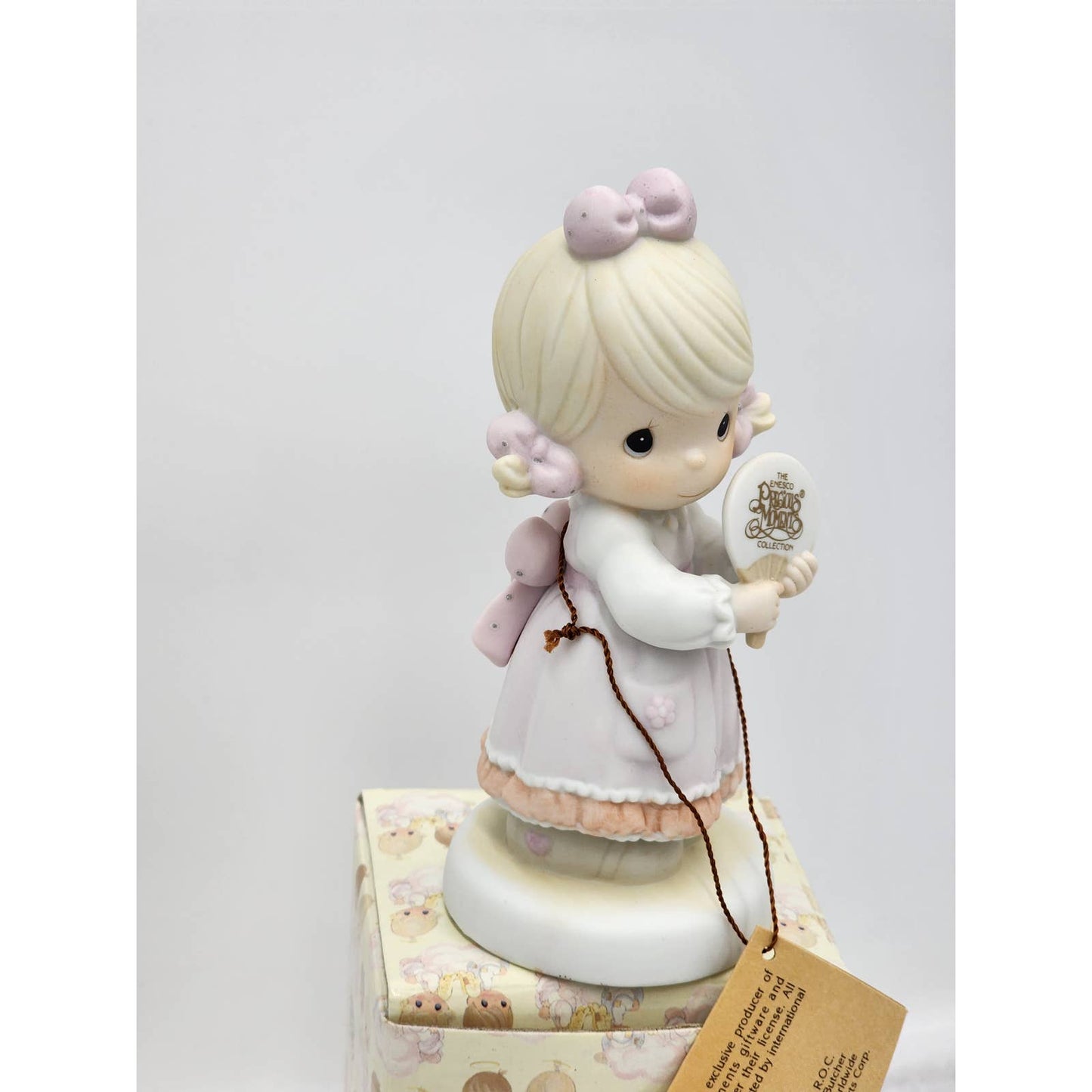 Precious Moments Figurine I'm A Precious Moments Fan 1990 Limited Box Tags