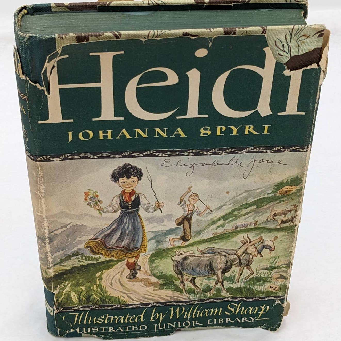 Heidi By Johanna Spyri Illustrated By William Sharp Junior Vintage Book 1945