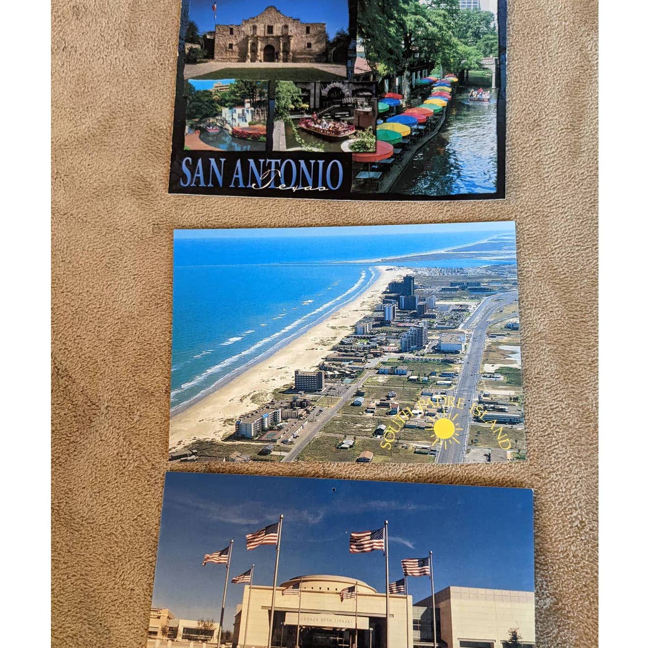 Vintage San Antonio Texas Postcard Lot Alamo South Padre Island Presidential