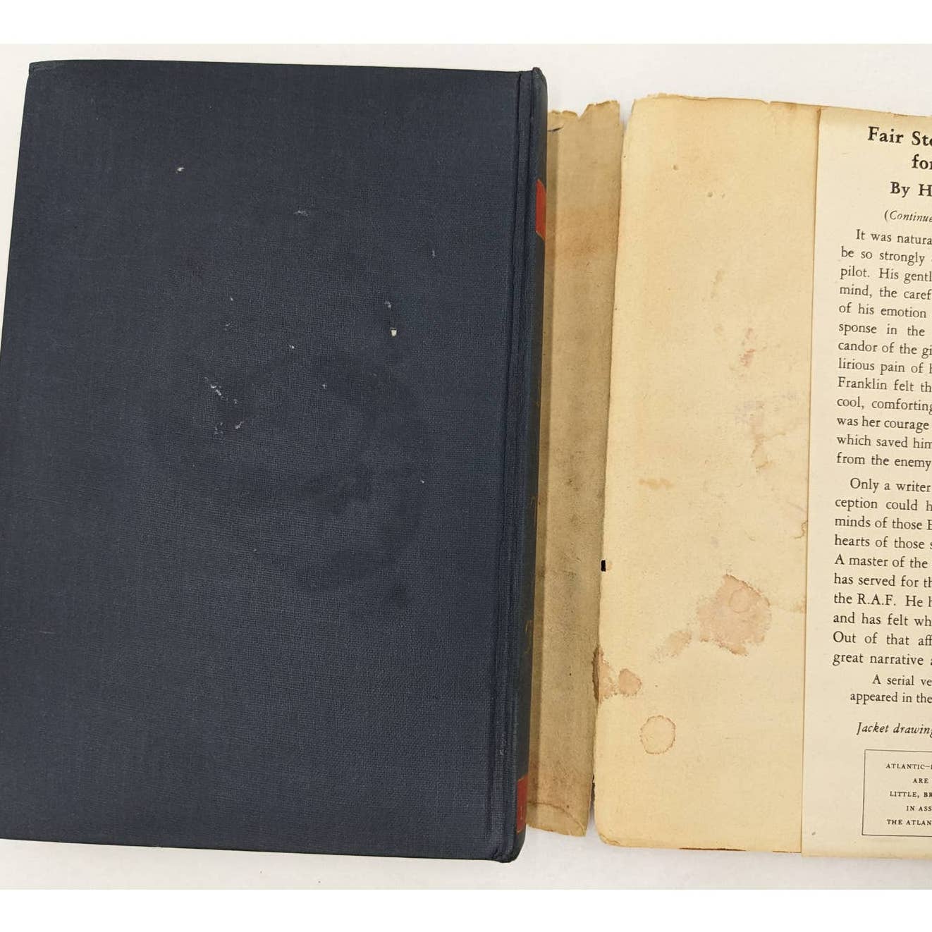 Fair Stood the Wind for France by H.E. Bates Vintage Novel WW2 Pilot 1944