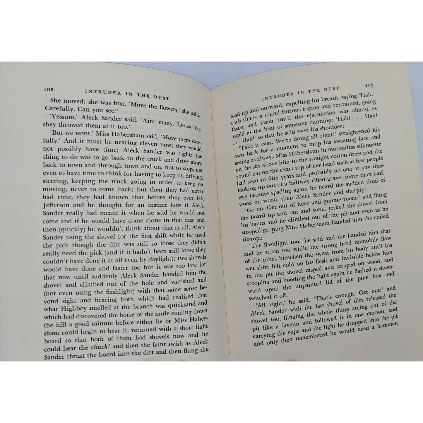 Intruder In The Dust William Faulkner Vintage Early Edition Gothic Fiction 1948