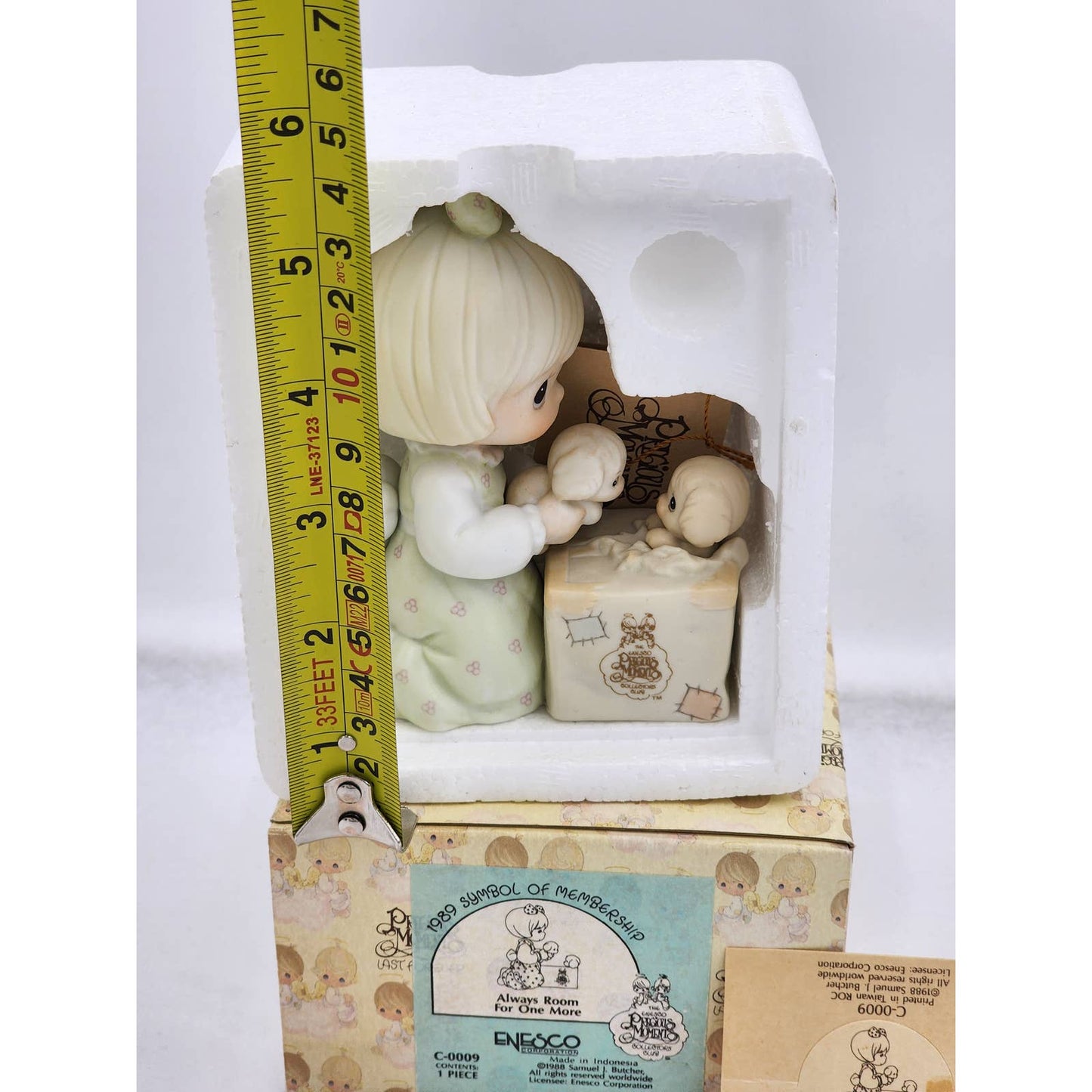 Precious Moments Figurine Always Room For One More Vintage Puppies W/Box Tags