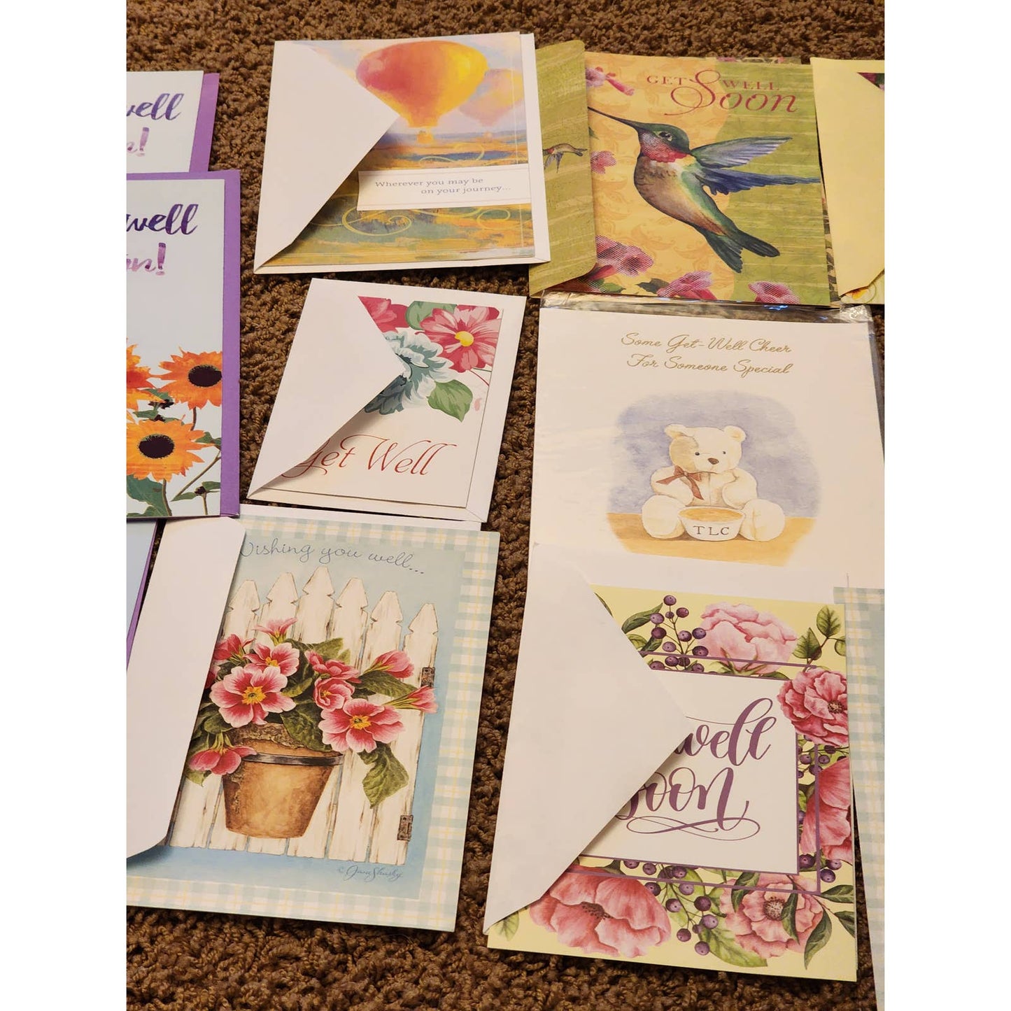 Get Well Cards Vintage Greeting Cards Assortment Mixed Lot Wishing Well 18 Cards