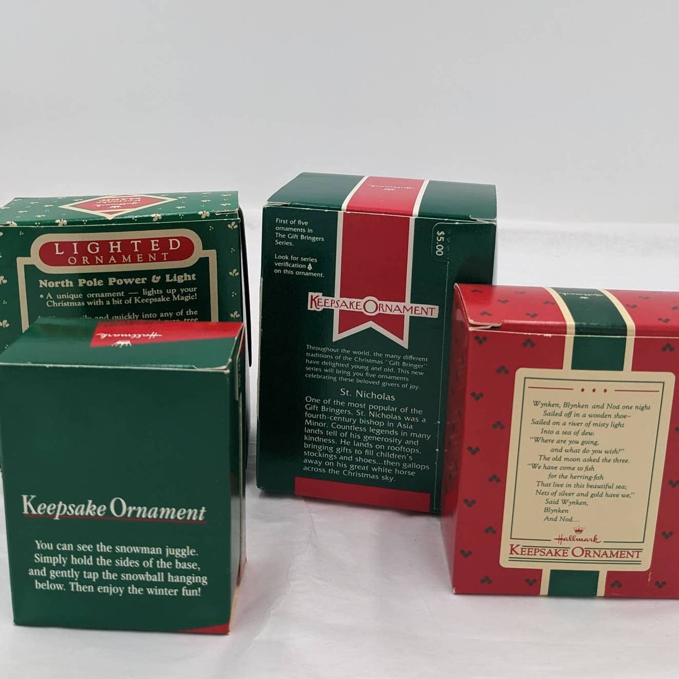 Hallmark Ornaments Vintage St Nicholas Snowman Cool Juggler Keepsake With Boxes