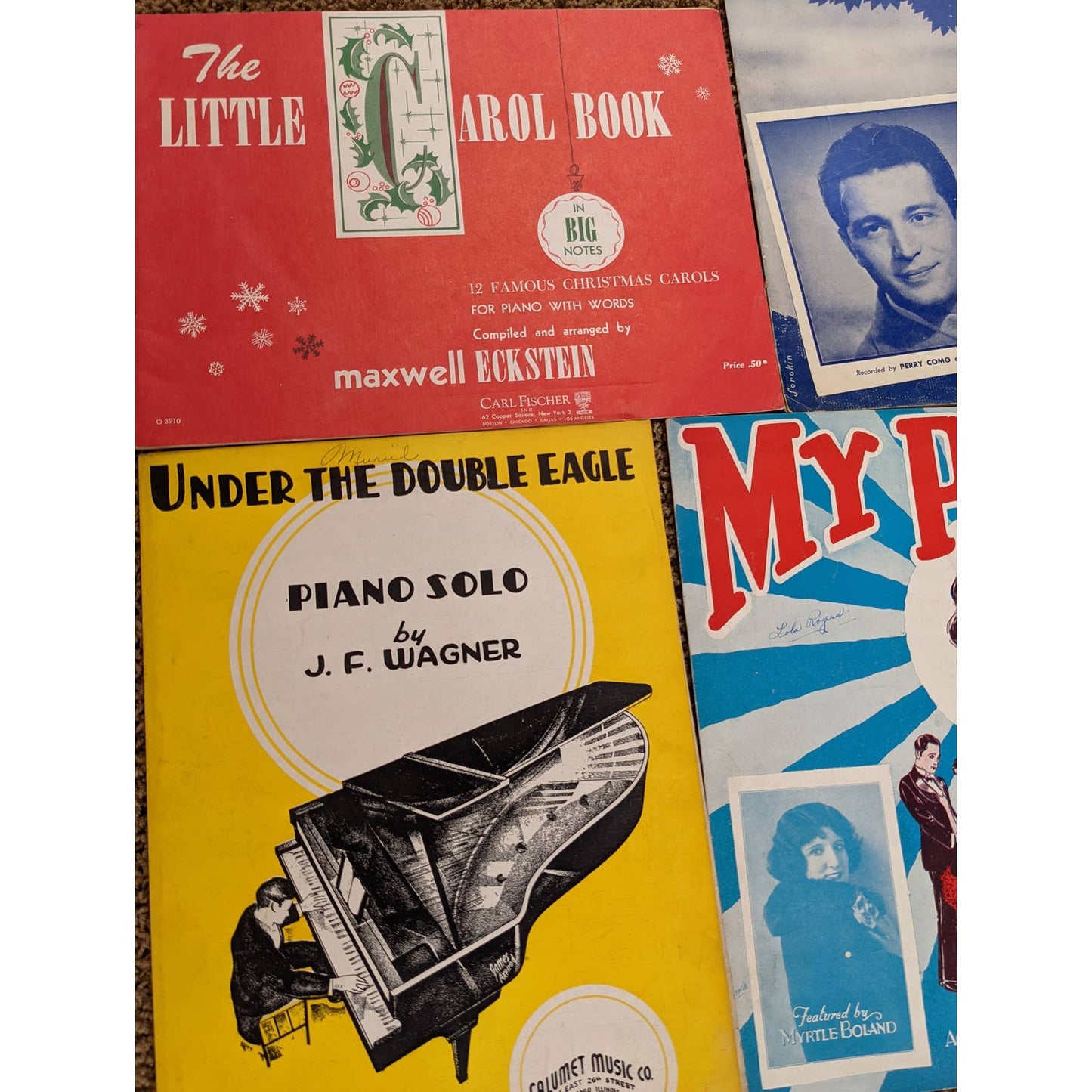 Vintage 1920s-1940s Lot 7 Sheet Music Don't Cry Joe, Cole Porter, Seal it Kiss