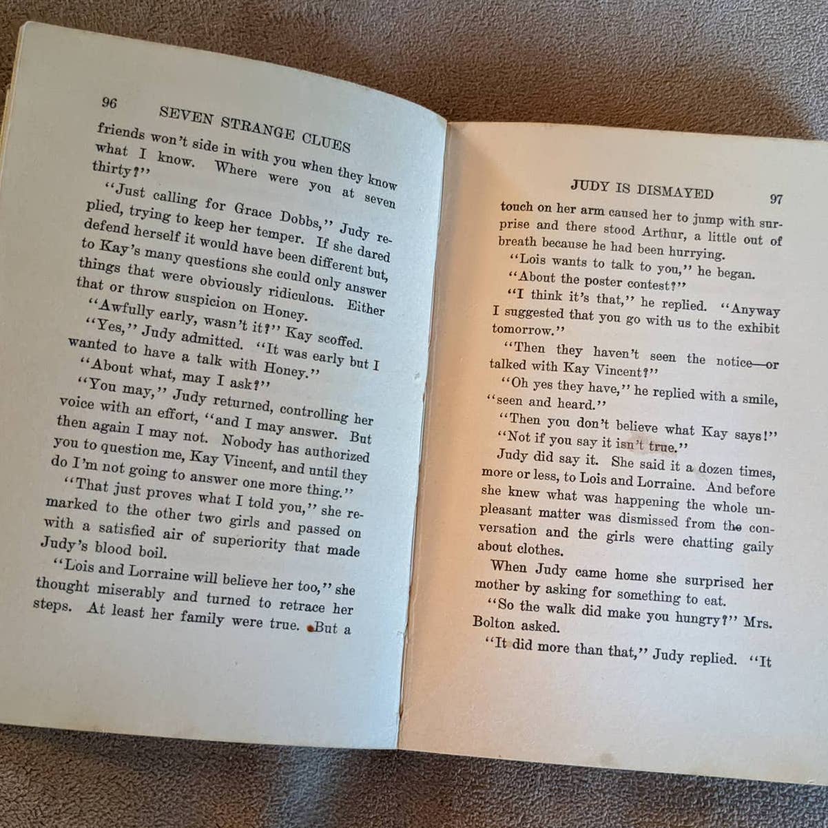 Vintage 1932 Seven Strange Clues:  A Judy Bolton Mystery By Margaret Sutton