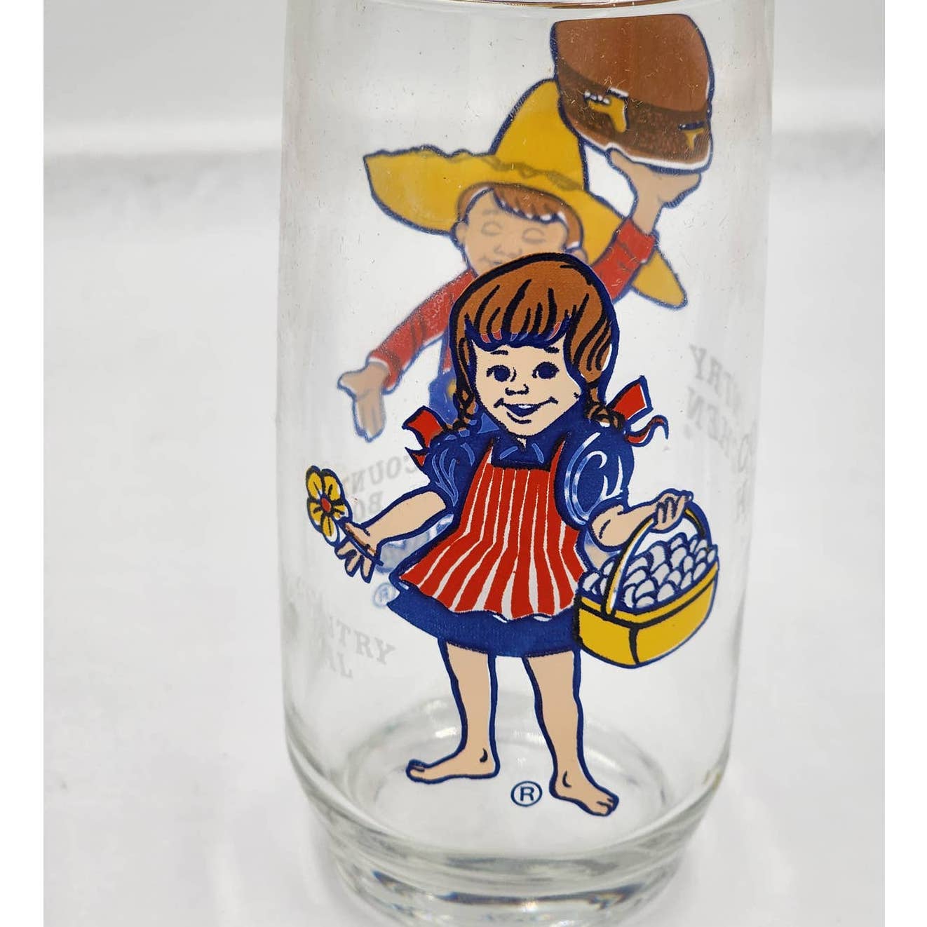 Pepsi Country Kitchen Country Gal Country Boy Vintage Collector Drinking Glass