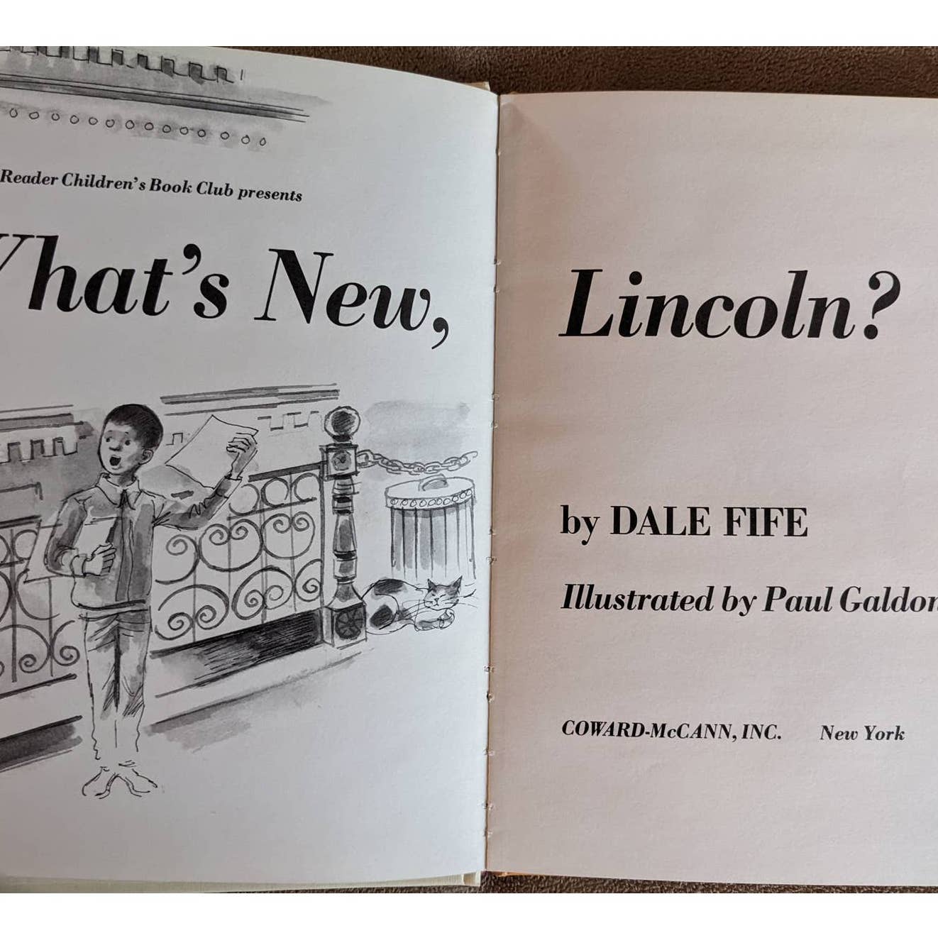 What's New Lincoln? 1970 By Dale Fife Illustrations Childrens Book Club Edition