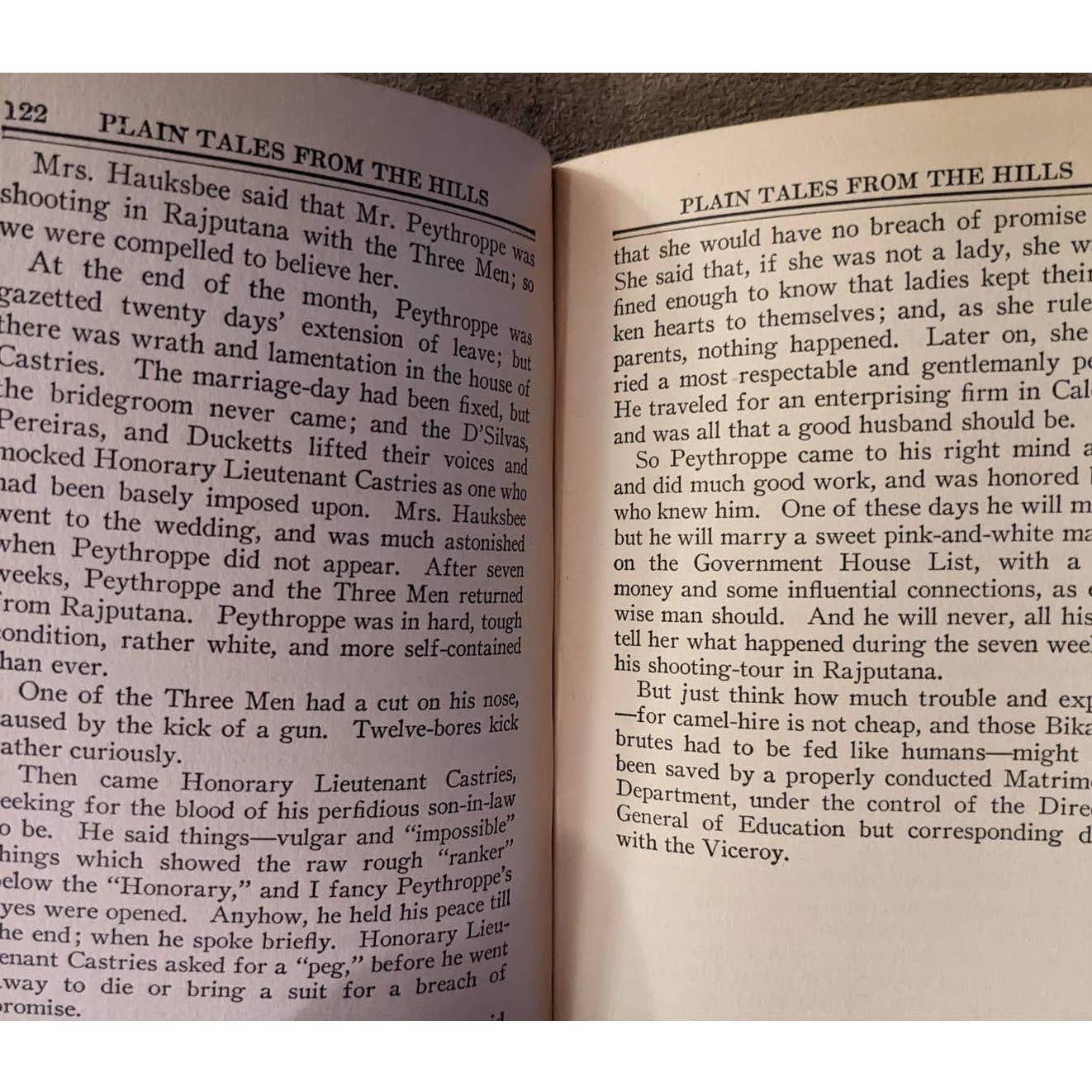 Vintage Rudyard Kipling Story Of Gadsbys & Plain Tales From Hills Punjab Edition