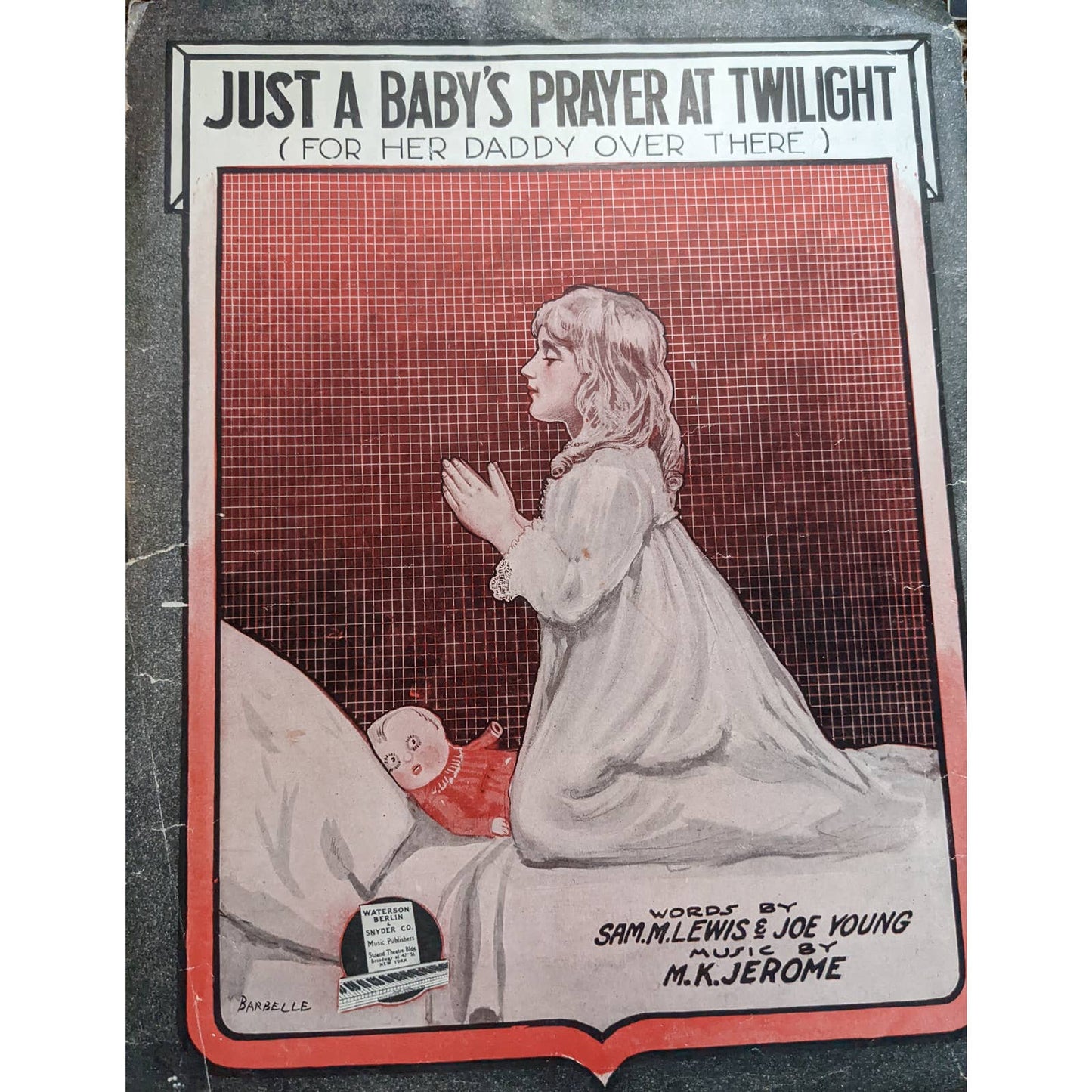 Vintage Sheet Music Lot of 7 Just A Baby's Prayer At Twilight, A Wonderful Thing