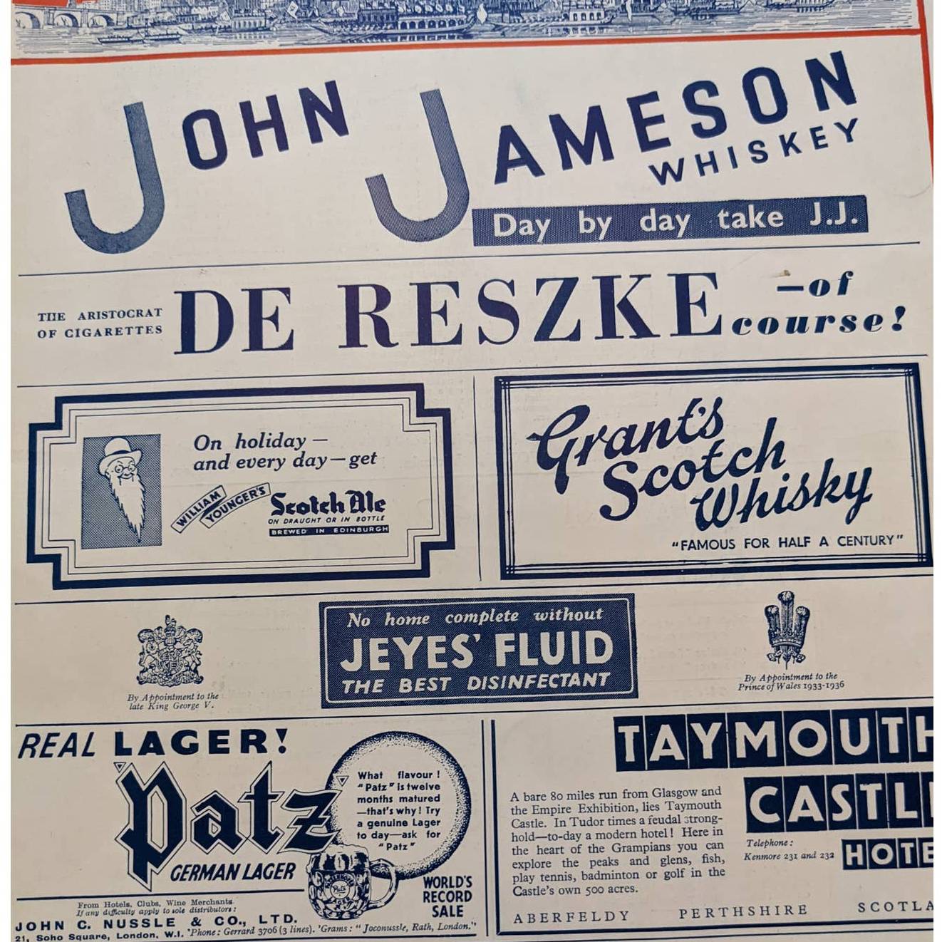 Vintage Illustrated London News Magazine Issue History 1930s Ads August 13, 1938