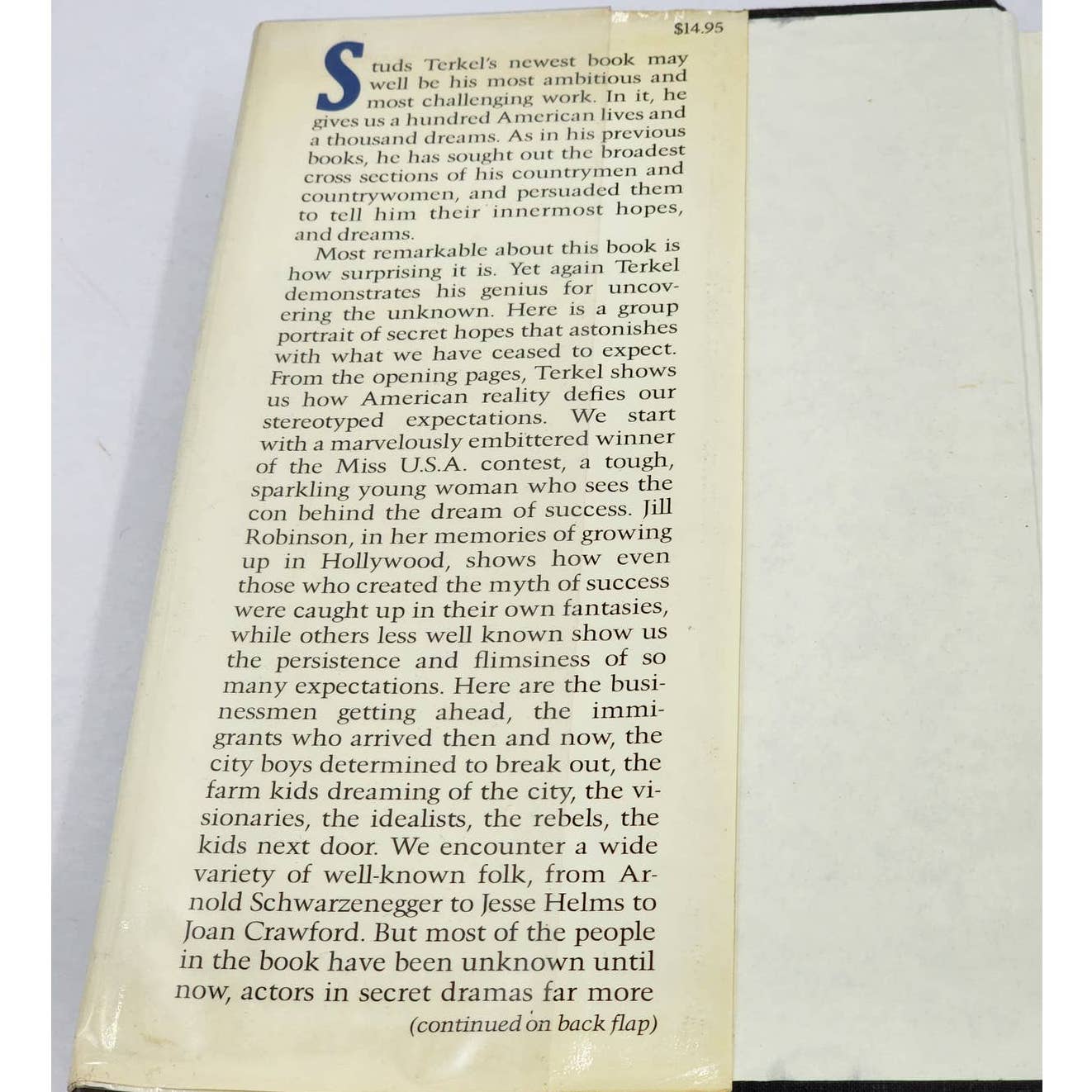 American Dreams Lost & Found By Studs Terkel First Edition Vintage 1980