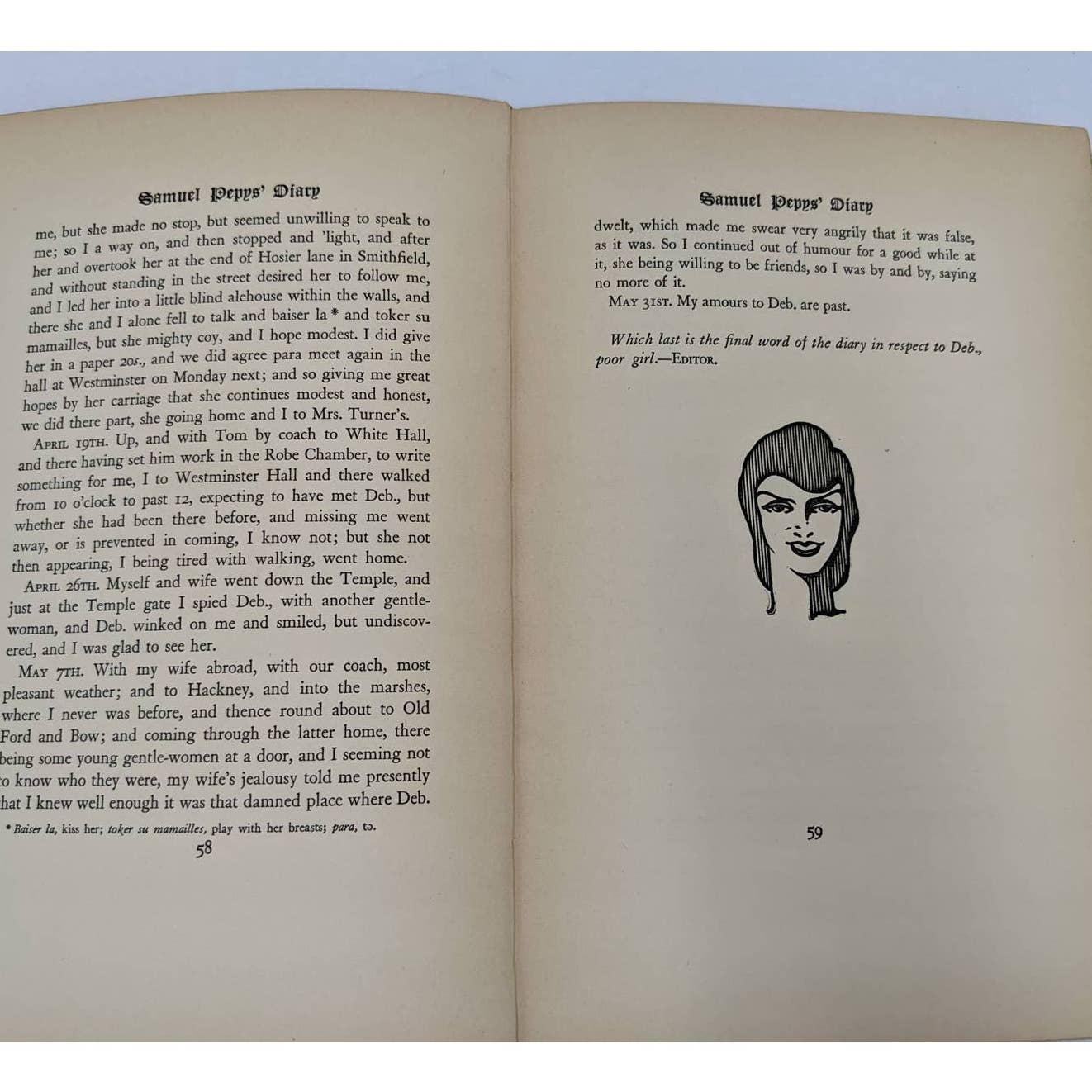 Samuel Pepys' Diary Royal Navy Member of Parliament Vintage Hardcover 1932