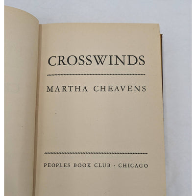 Crosswinds By Martha Cheavens Vintage Historical Novel Fiction WW2