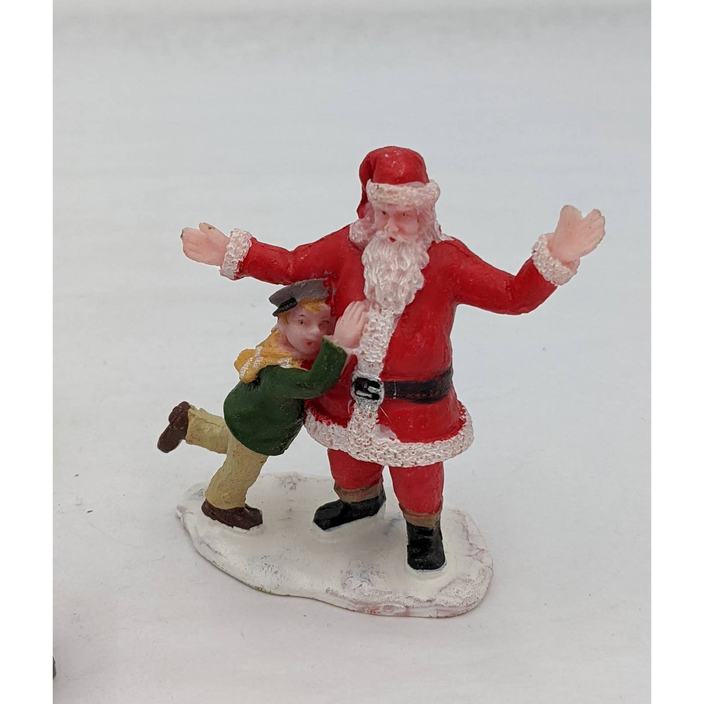 Lemax Christmas Figurines Hugging Santa Claus Tree
