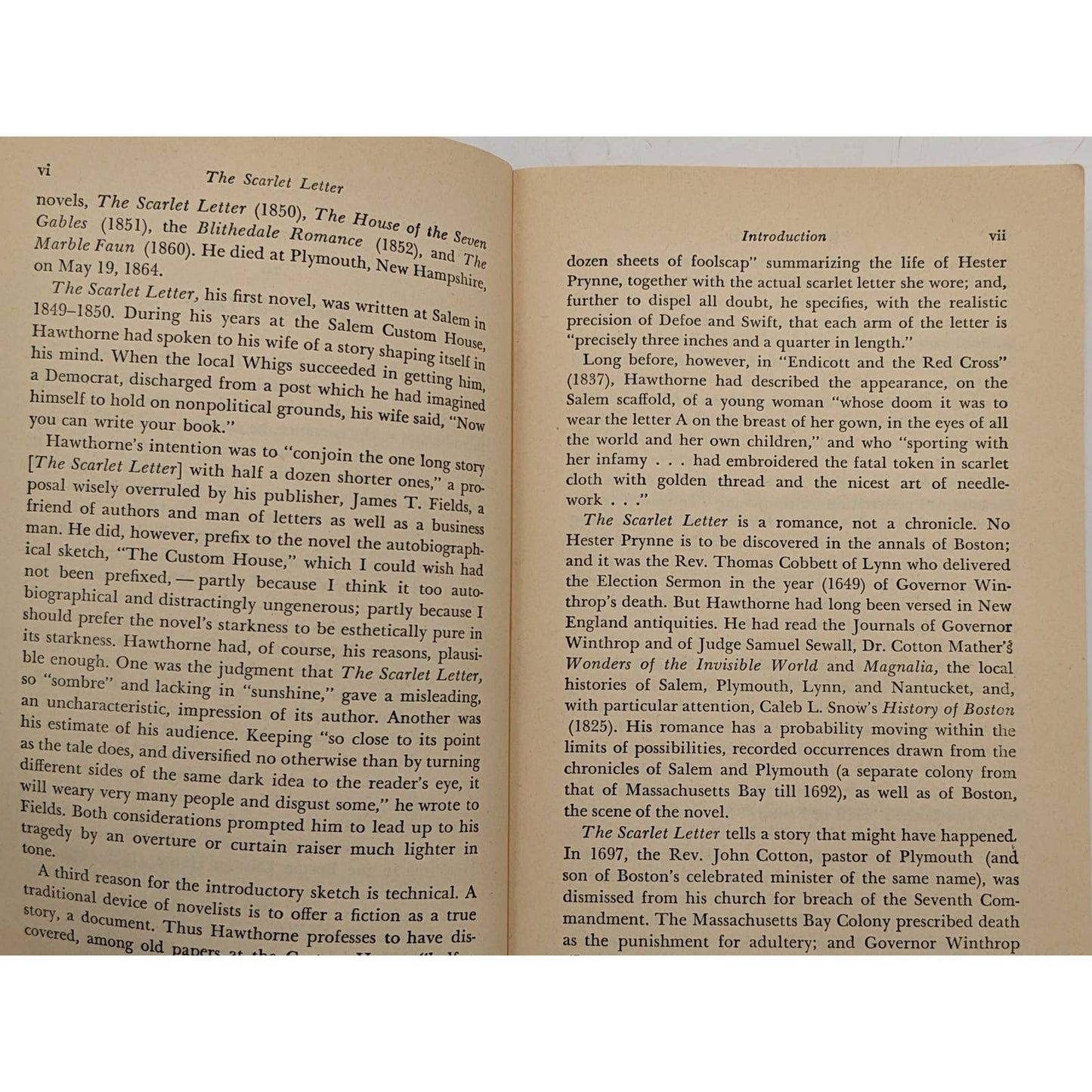 Scarlet Letter By Hawthorne Historical Novel Romance Vintage Paperback 1963