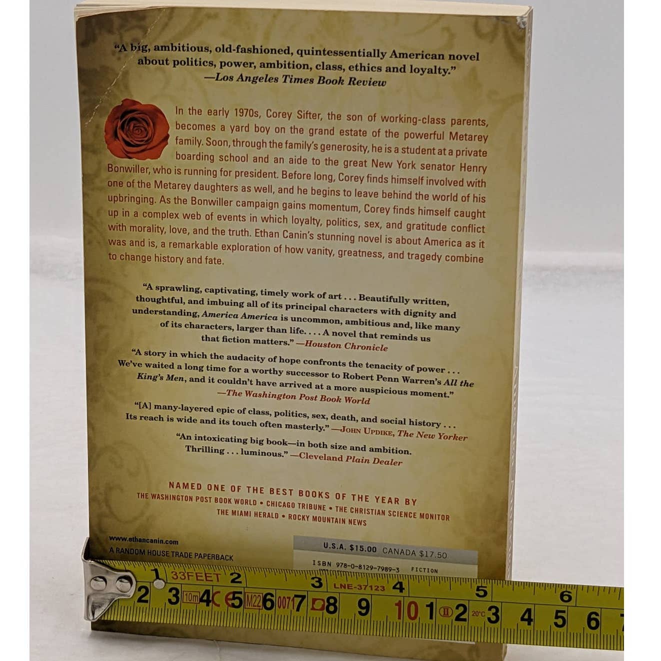 America America By Ethan Canin Novel Paperback Best Selling Book