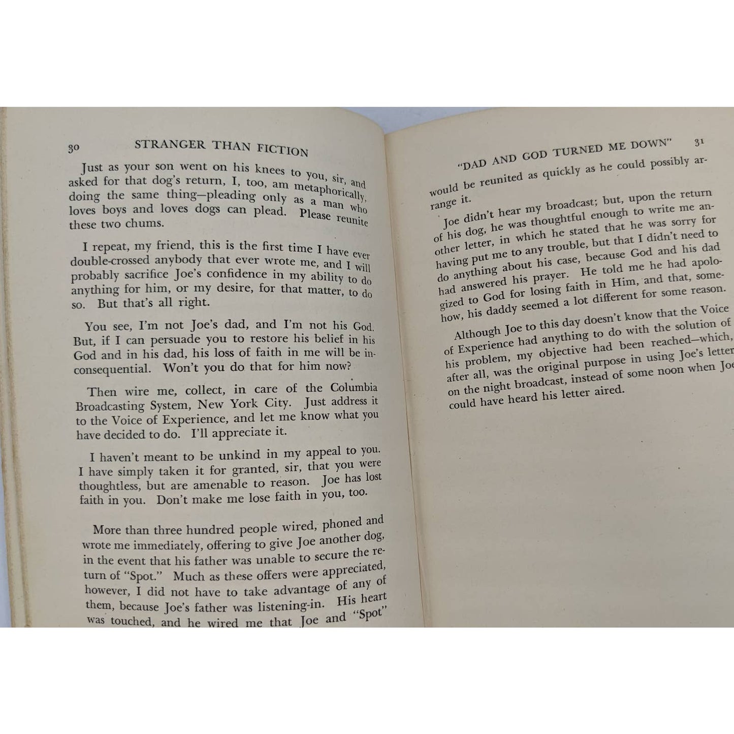 Stranger Than Fiction By The Voice Of Experience Vintage Novel 1934