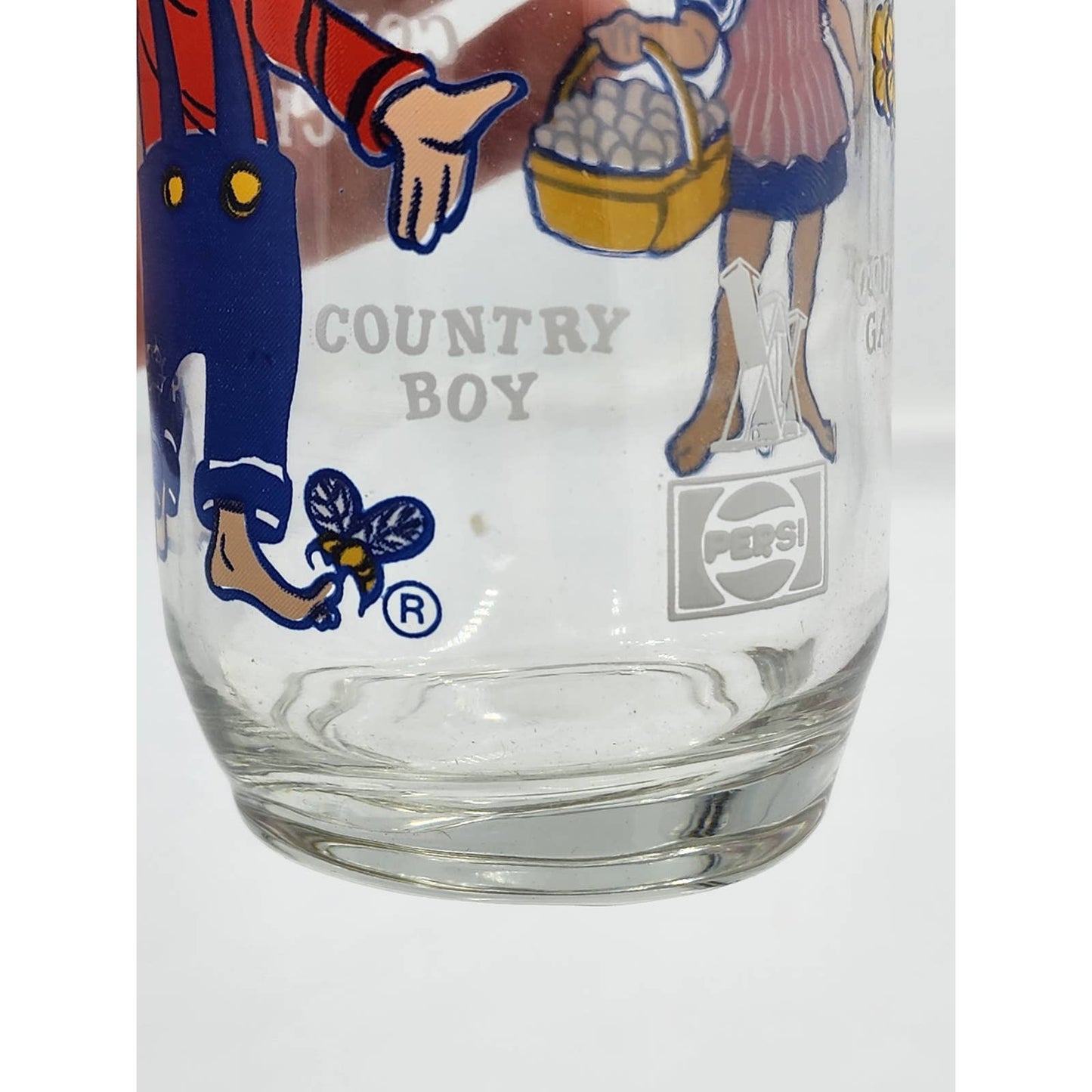 Pepsi Country Kitchen Country Gal Country Boy Vintage Collector Drinking Glass
