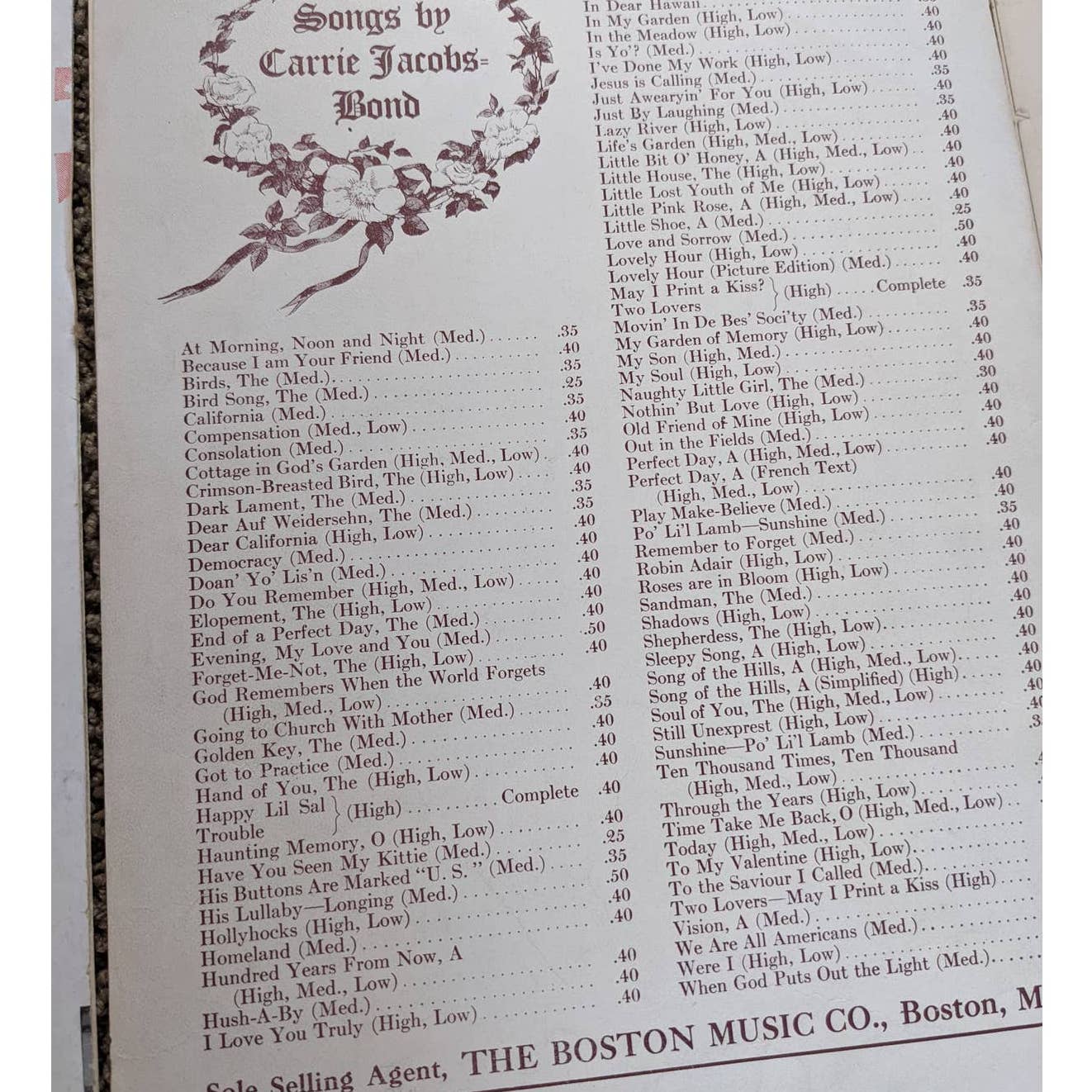 Vintage 1901-1940 Lot 5 Sheet Music Summertime, O Golden Sun, Sunrise Serenade