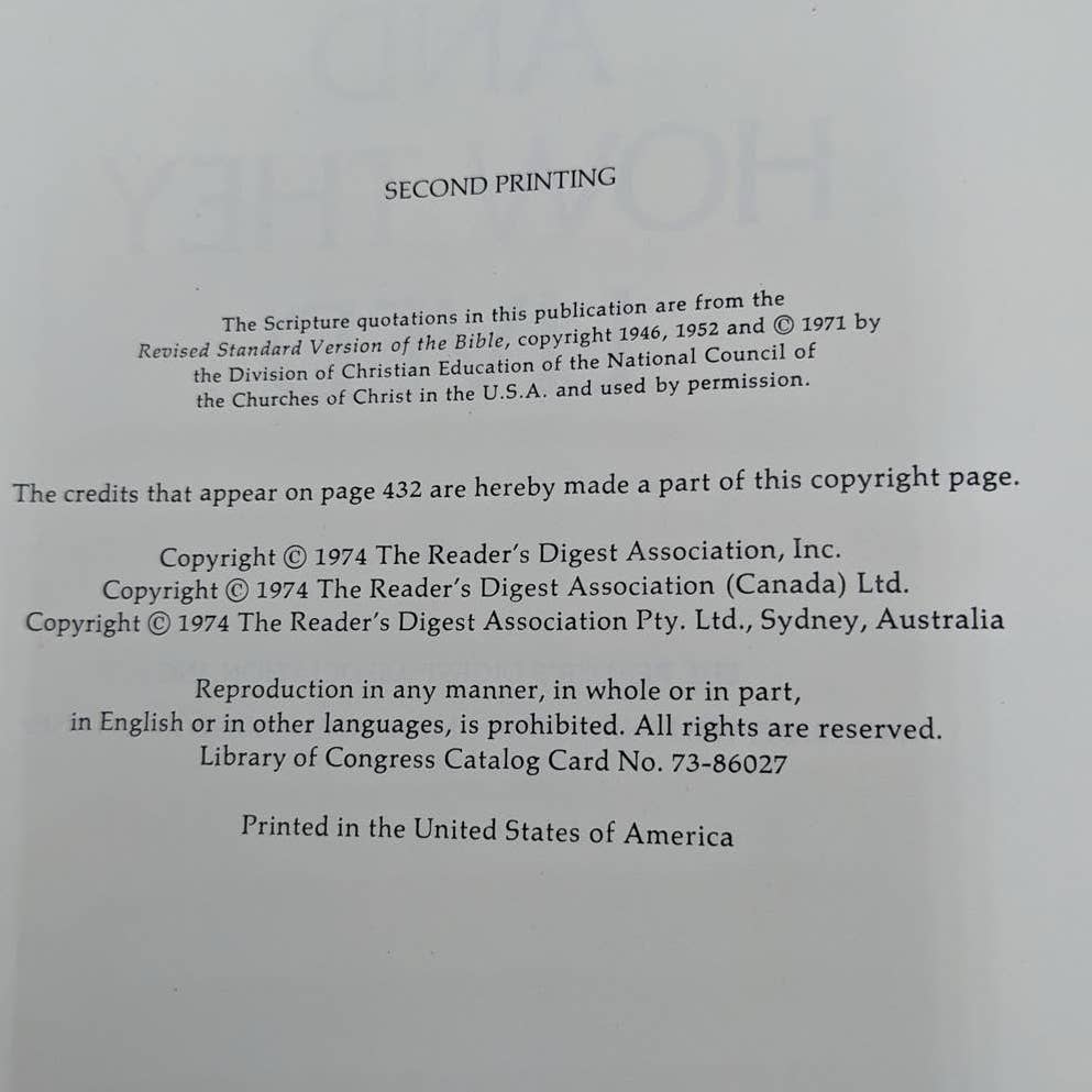 Great People Of The Bible And How They Lived Readers Digest 1974