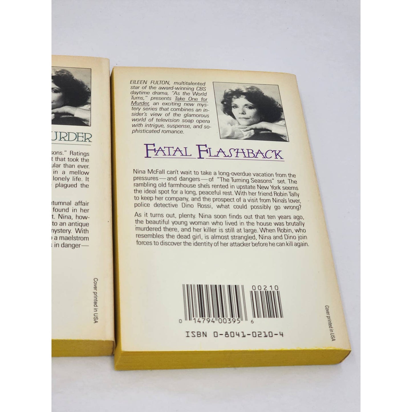 Eileen Fulton Books Lot Vintage Paperback Take One For Murder Mystery Soap 1980s