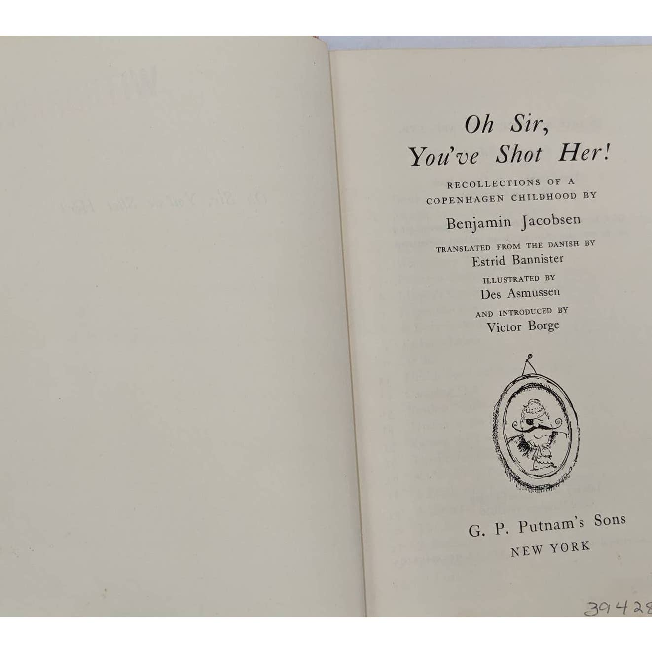 Oh Sir You've Shot Her Recollections Copenhagen Childhood Benjamin Jacobsen 1959