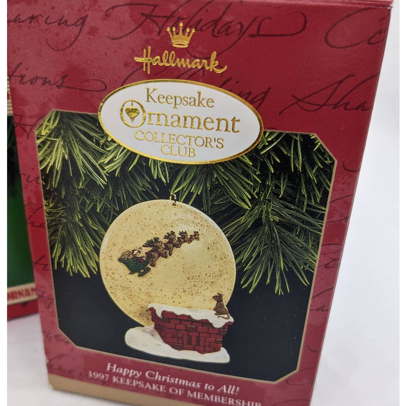 Hallmark Ornaments Vintage Lot Santa Blimp Keep On Mowing Jolly Christmas W/Box