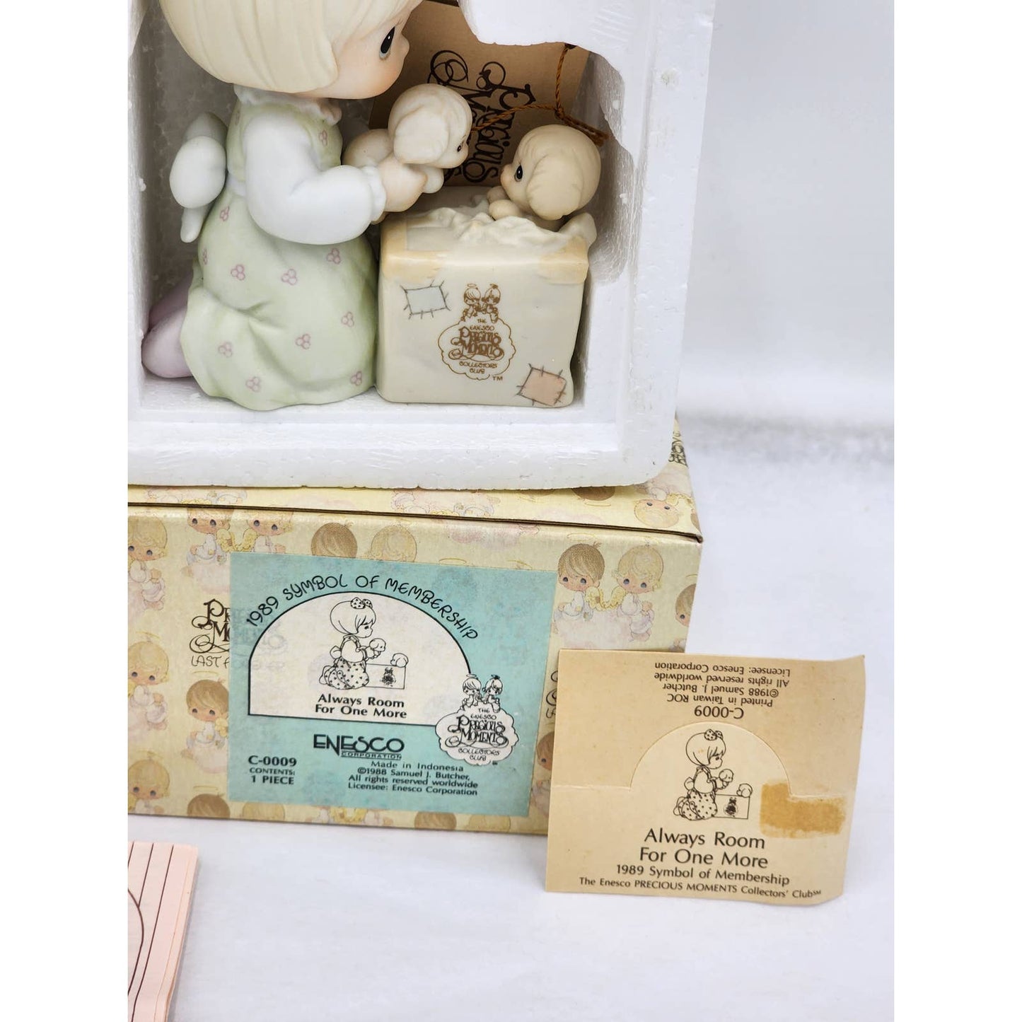 Precious Moments Figurine Always Room For One More Vintage Puppies W/Box Tags