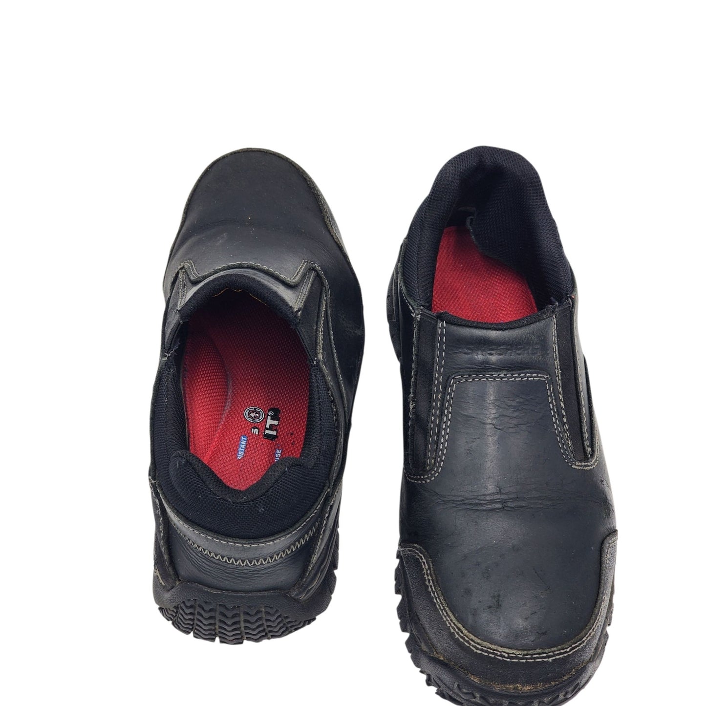 Skechers Shoes Men 10.5 Work Leather Slip On Safety Toe ASTM EH Industrial 77066