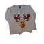 Ugly Christmas Sweater Women 2XL Reindeer 3D PomPom Acrylic Pullover Long Sleeve