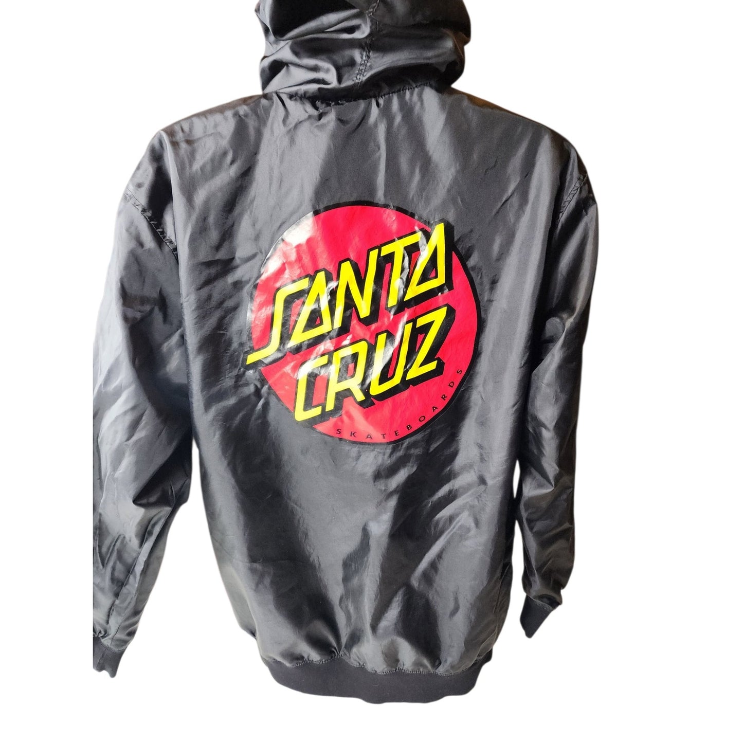 Santa Cruz Skateboards Windbreaker Large Jacket Hooded Logo Streetwear Grunge