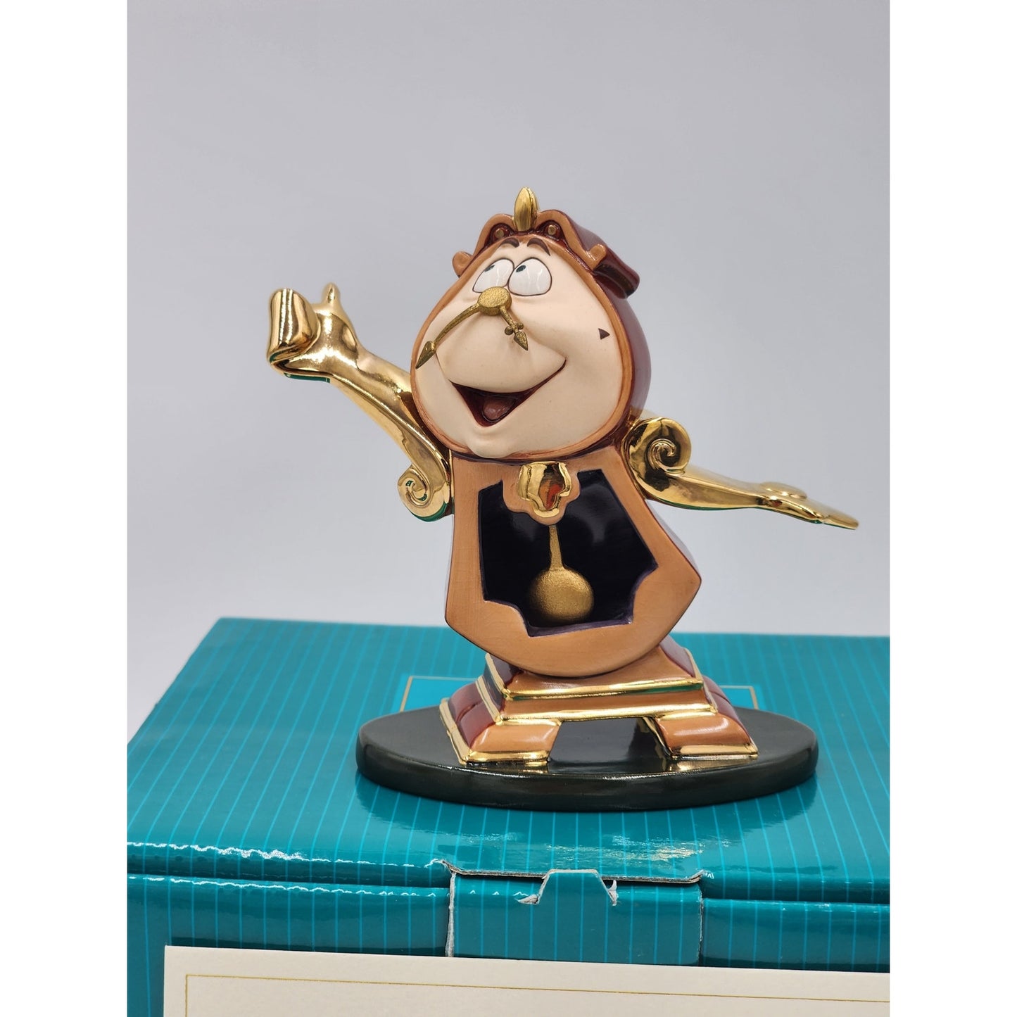 WDCC Disney Cogsworth Just in Time Figurine Beauty Beast Vintage Retired COA Box