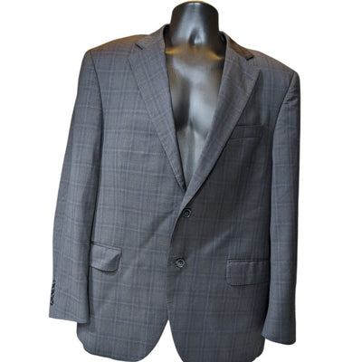 Peter Millar Blazer Mens 46R Plaid Canada Sport Coat Two Button Prep Virgin Wool