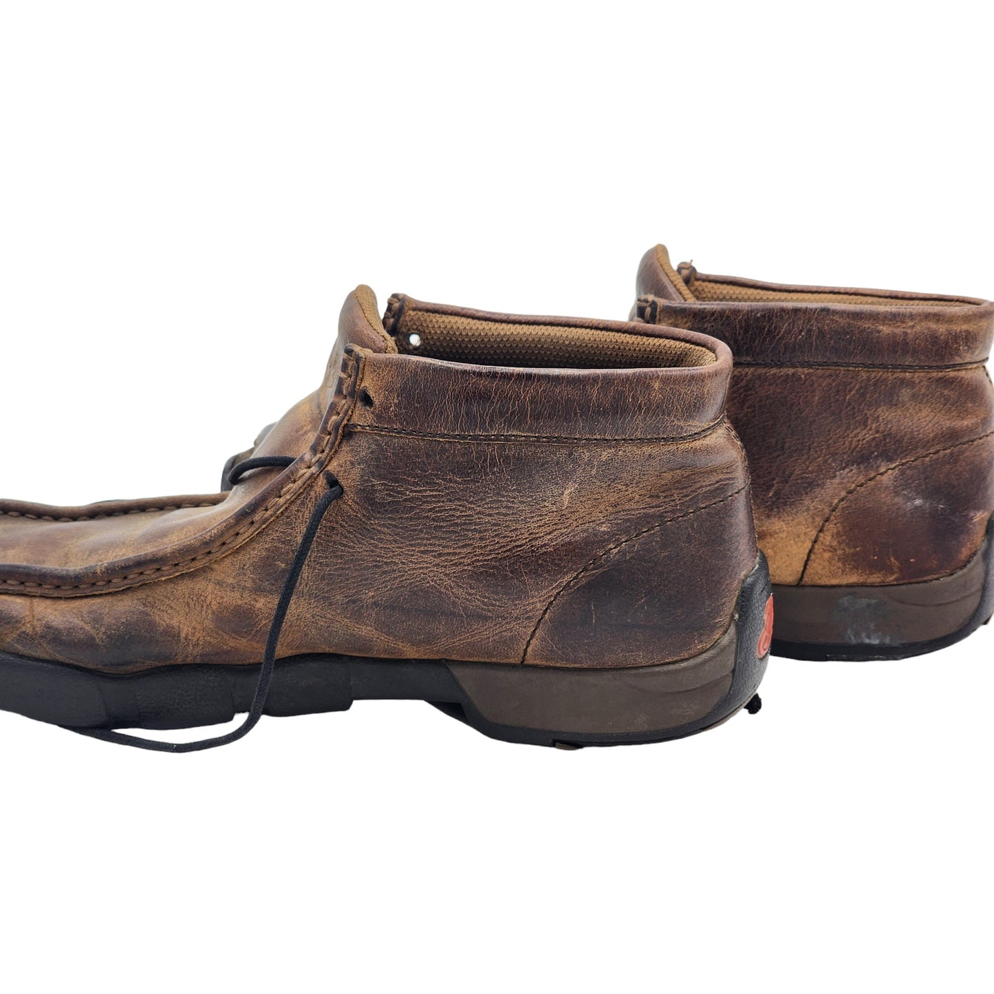 Justin Boots Mens 10M Chukka Leather Oil Slip Resistant Lace Up Rugged Distress