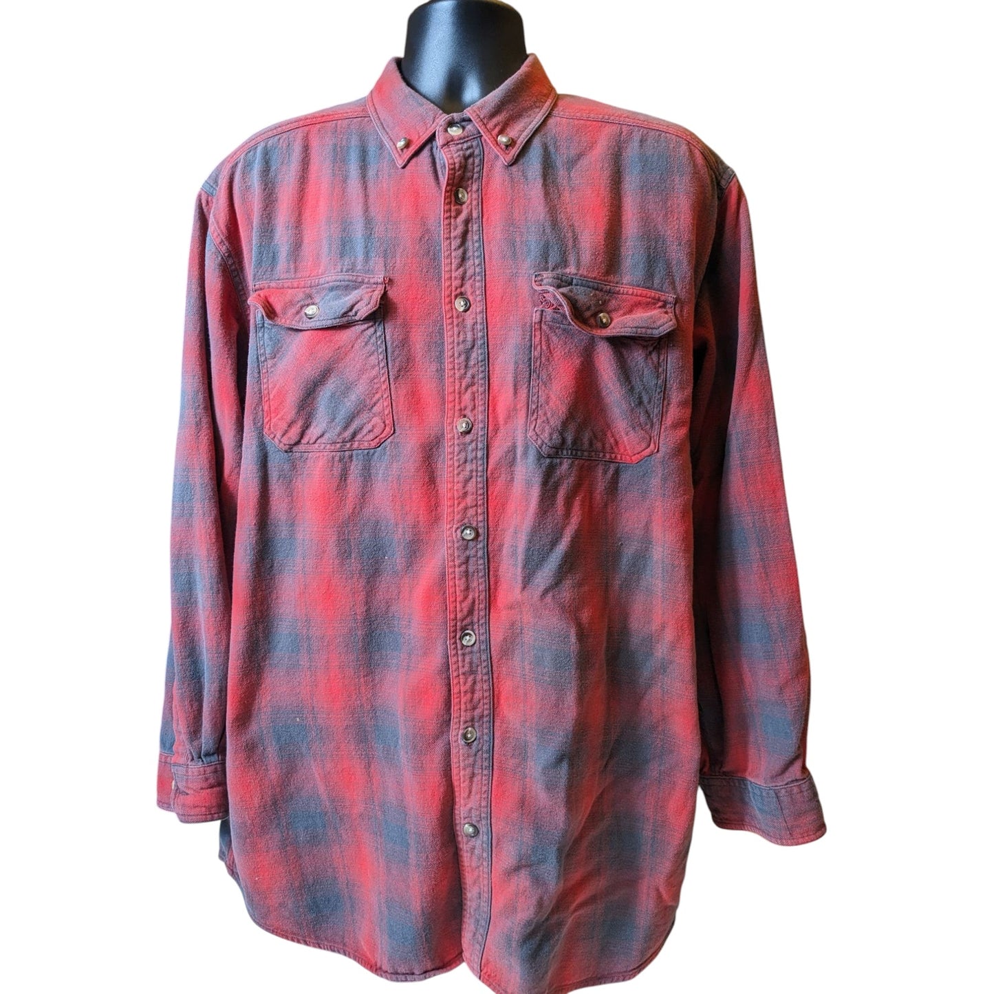 Field N Forest Shirt Men 2XLT Tall Plaid Flannel Cotton Long Sleeve Vintage