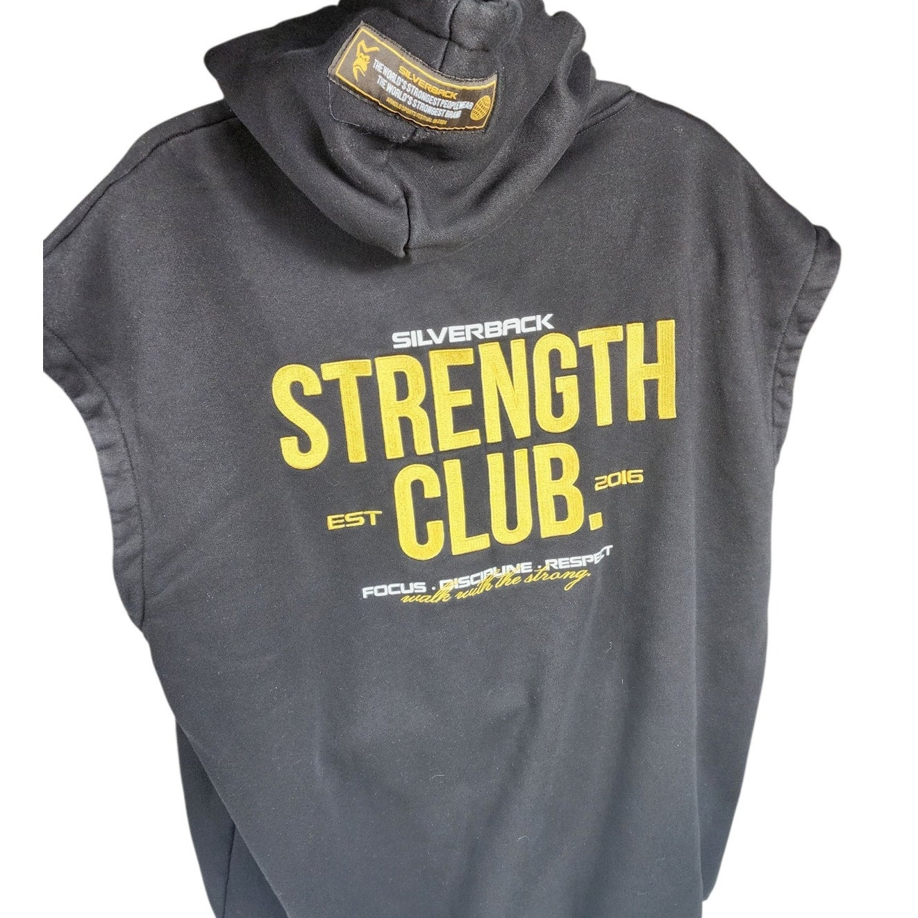 Silverback Strength Club Sleeveless Hoodie Mens 4XL Gym Bodybuilding Musclewear