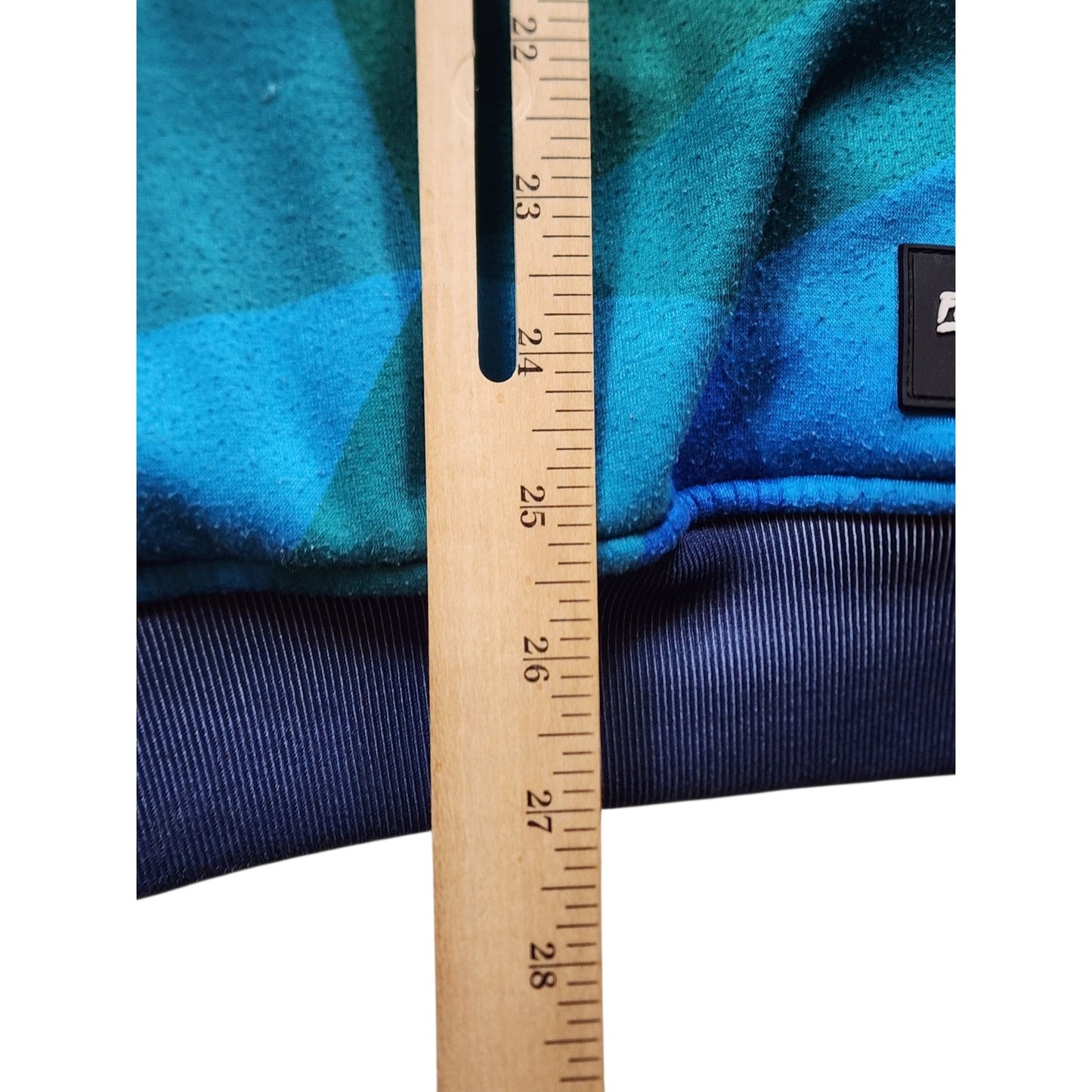 Fresh Hoods Hoodie Mens Medium Blue Purple Geometric Kangaroo Pocket Streetwear