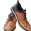 Rieker Shoes Mens 8.5 EU 41 Brown Leather Perforated Derby Sneakers European