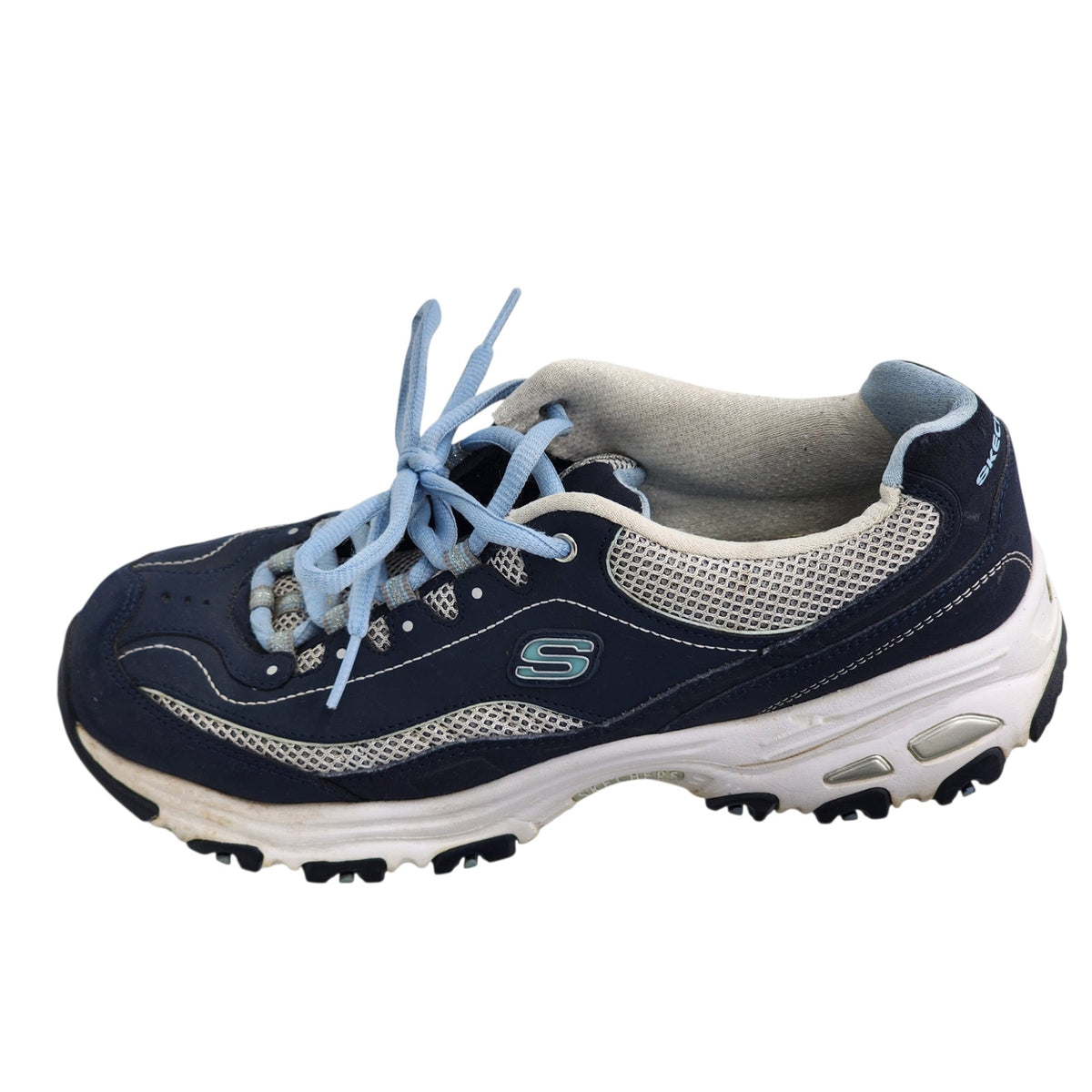 Skechers D'Lites Womens 9.5 Chunky Sneakers Lace Trail Walking Athletic Gorpcore