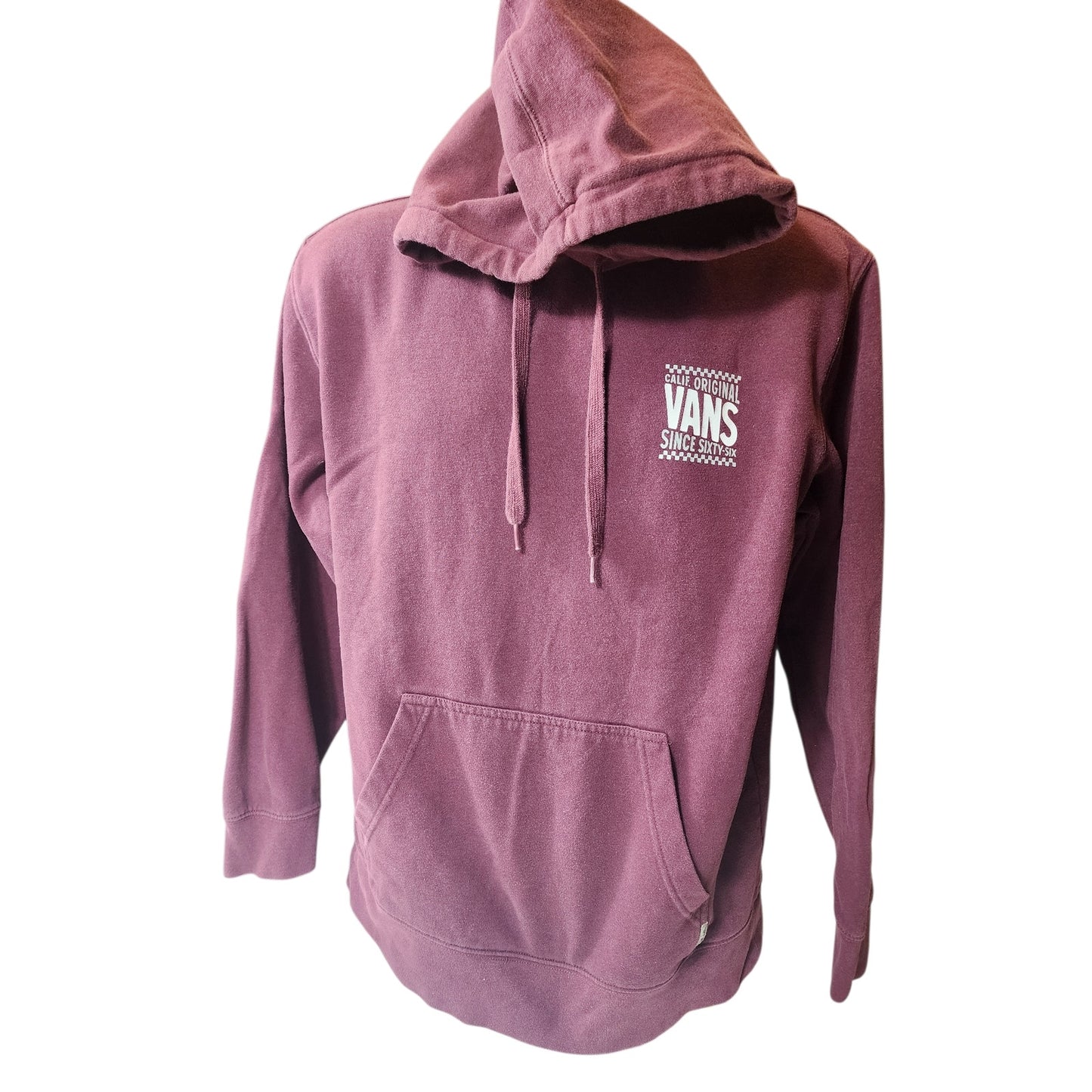 VANS Hoodie Mens Medium Women Large Maroon Pullover Sweatshirt California Skater