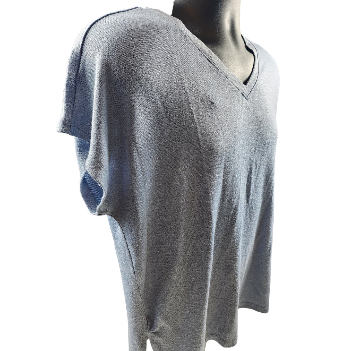 Orvis V Neck Shirt Mens Large Lightweight Casual Knit Blue Pullover