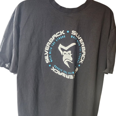 Silverback Gorilla Graphic T Shirt 4XL Never Back Down Walk Strong Gym Fitness