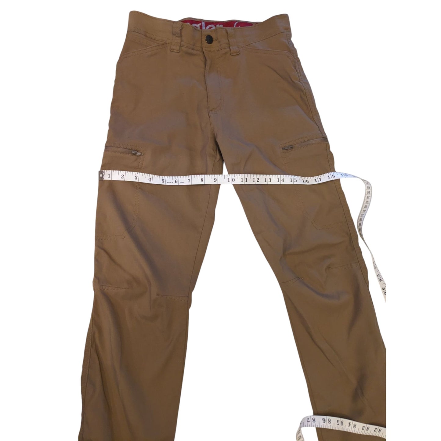 Wrangler Pants Mens 29x30 Outdoor Cargo Brown Workwear Utility Stretch Hiking
