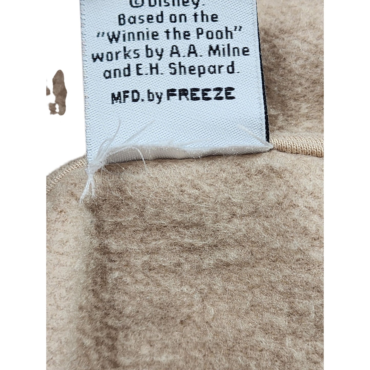 Disney Winnie the Pooh Fleece Hoodie Jacket Large Zip Up Freeze Embroidered Y2K