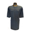 Stacy Adams Shirt Mens 3XLT Textured Blue Striped Short Sleeve Crew Neck