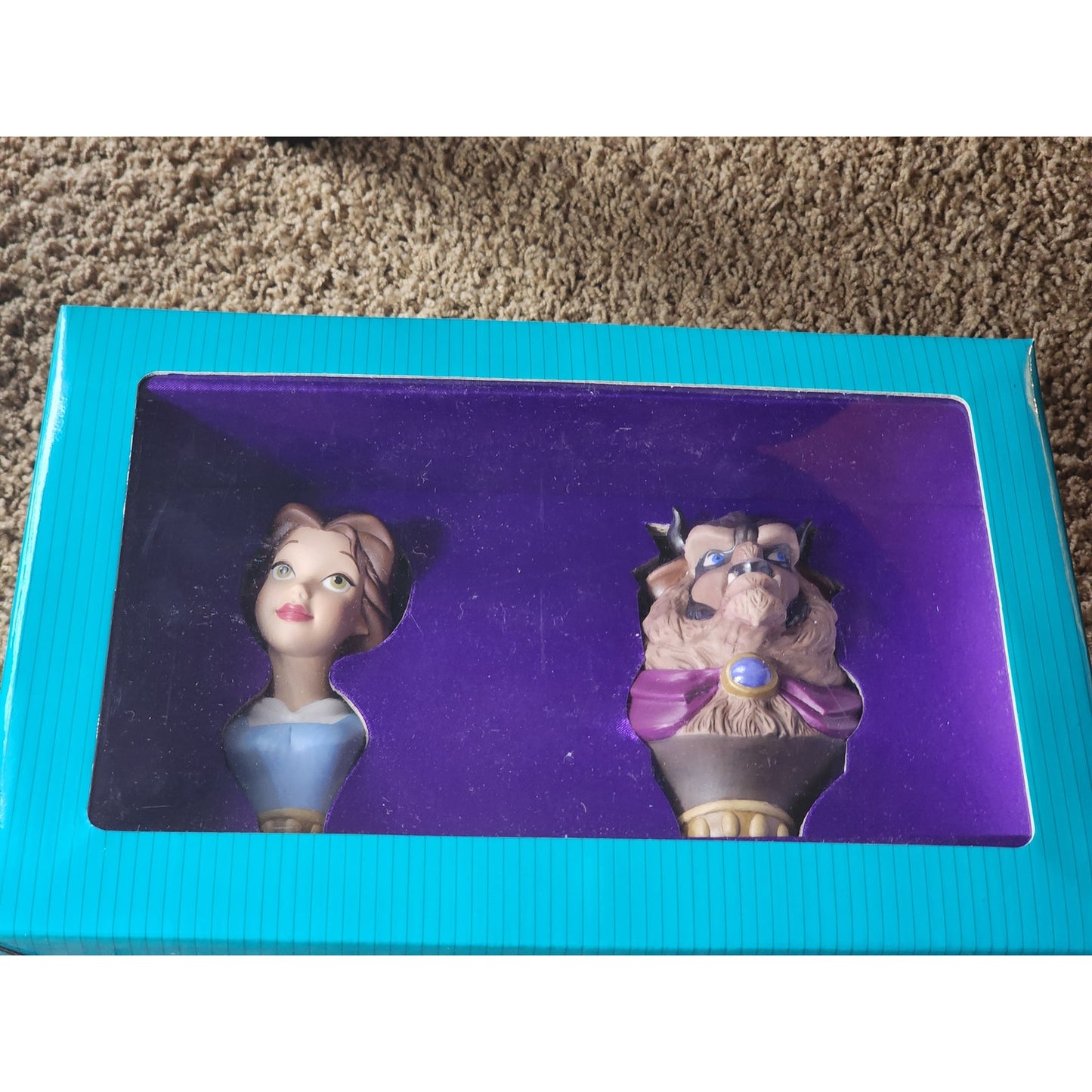 WDCC Disney Belle Beauty Beast Bust Figurines Set Portrait Series LE COA Boxed