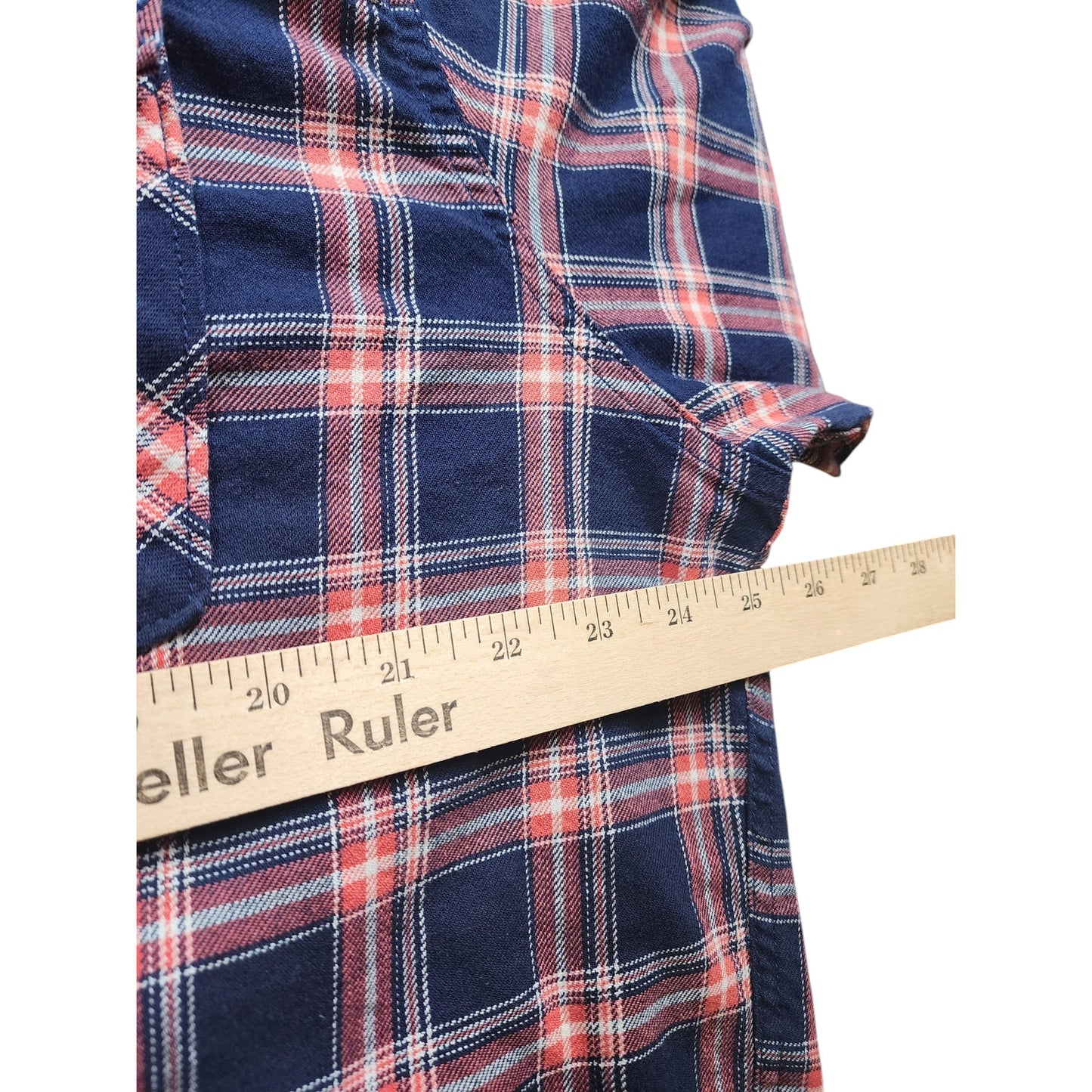 Wrangler Plaid Flannel Shirt Mens 2XL Button Western Flex Comfort Cowboy Rodeo