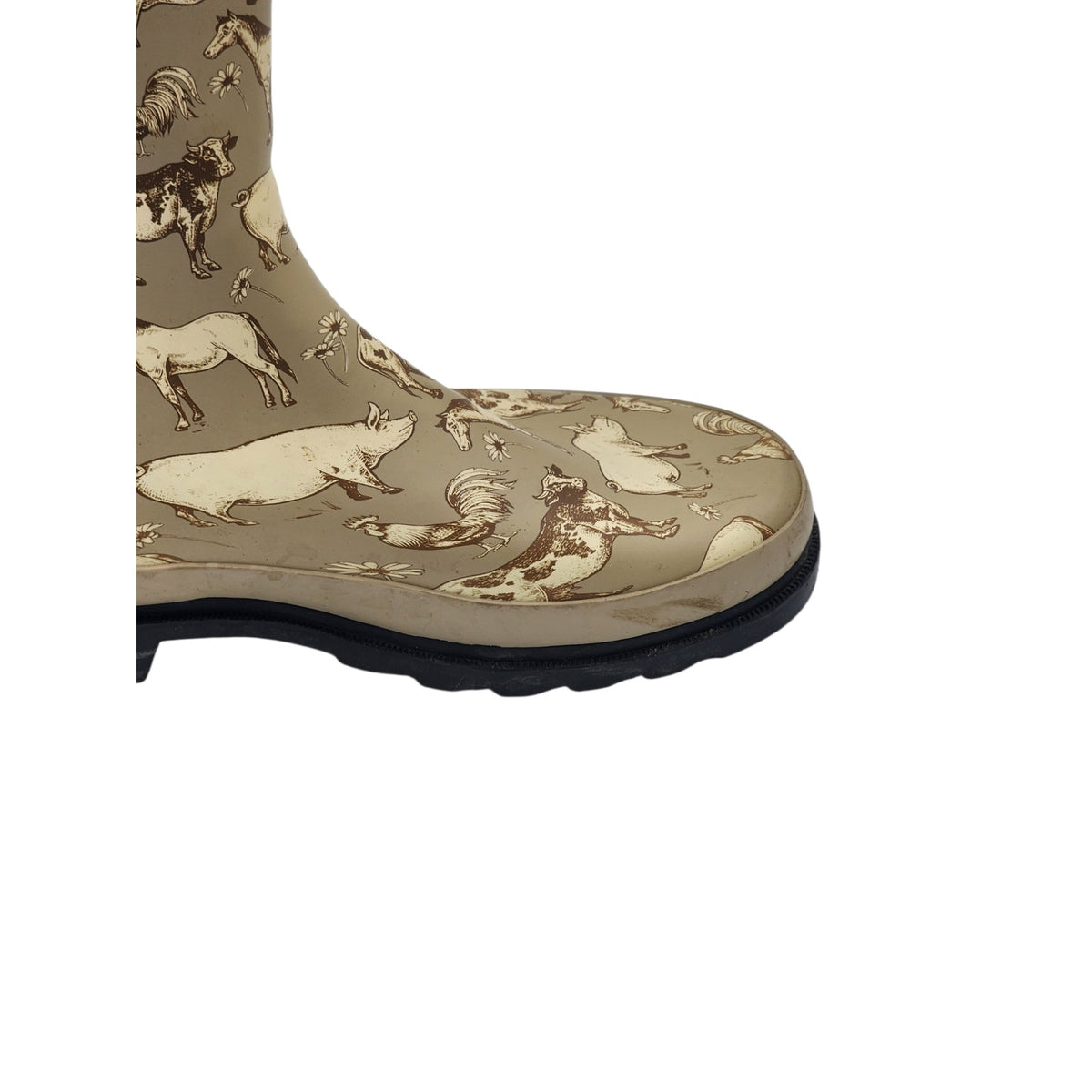 Western Chief Friendly Farms Rain Boots Womens 8 Animal Rubber Mid Cow Pig Horse