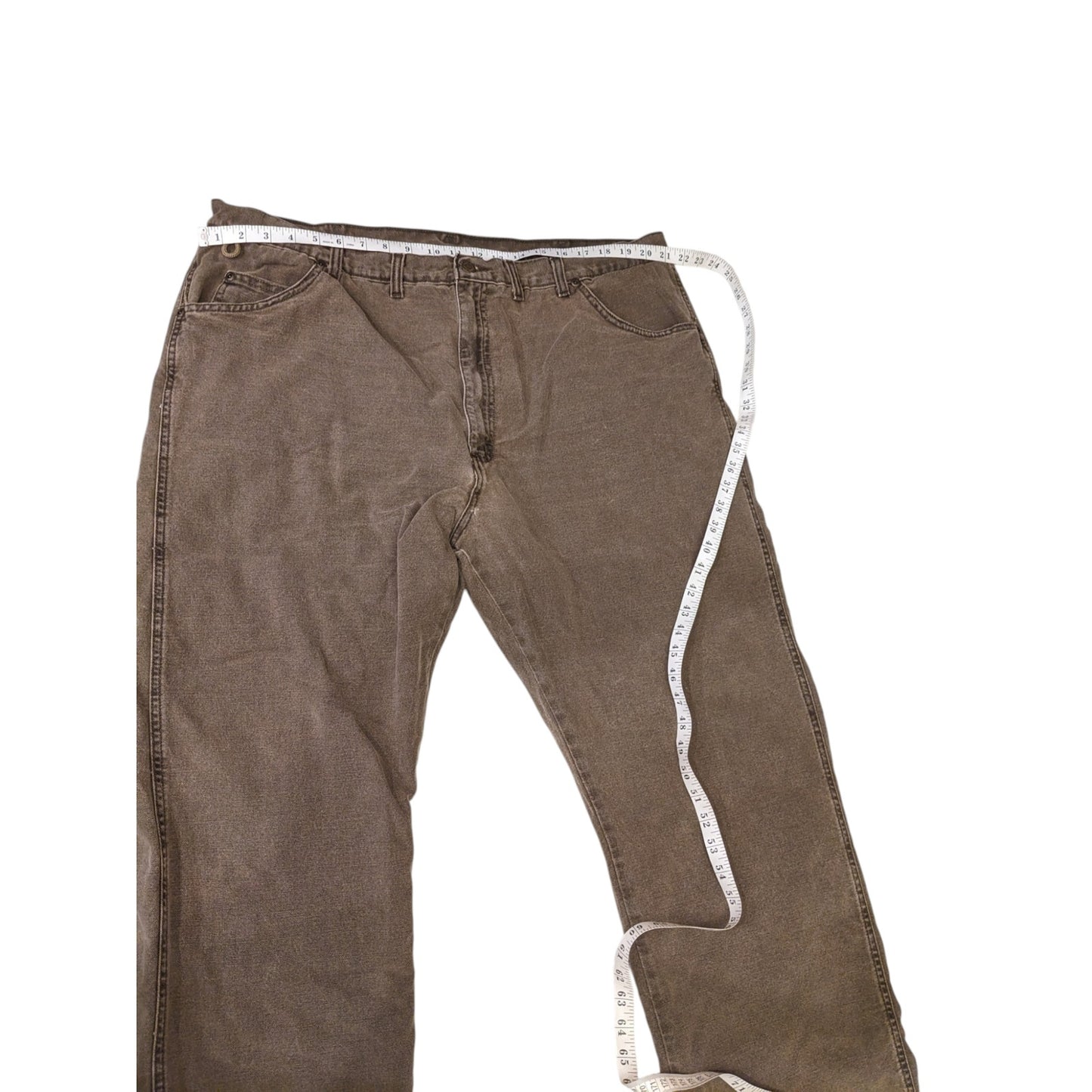 Wrangler Rugged Wear Pants Mens 44x32 Lined Work Carpenter Heavy Duty 33213NB